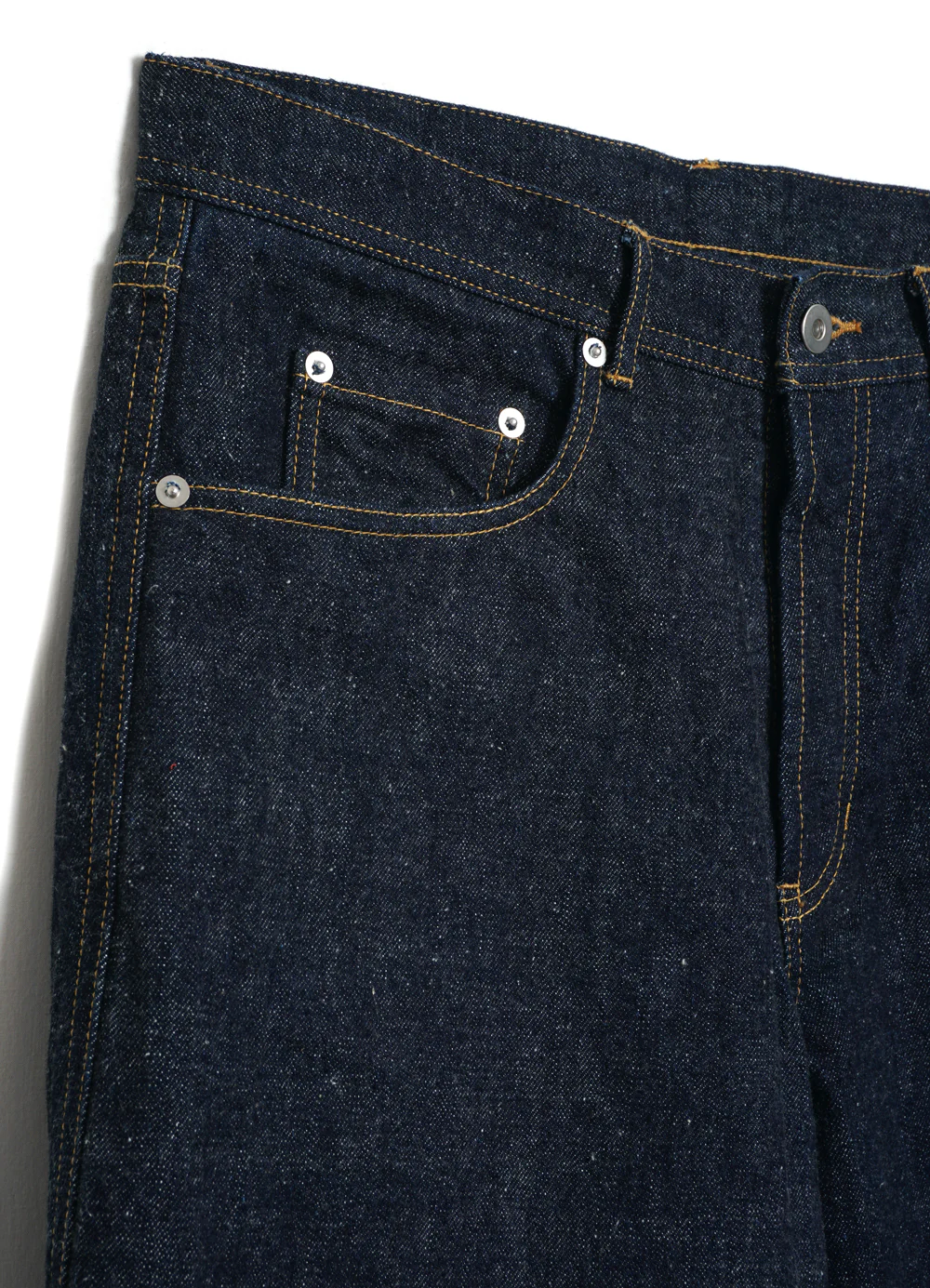 DEAN 100-14-20-4 | 13oz Neppy Denim Straight Cut Jeans | Real Indigo - Image 3