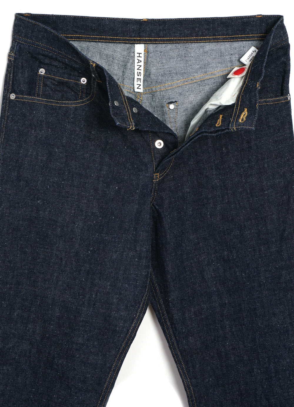 DEAN 100-14-20-4 | 13oz Neppy Denim Straight Cut Jeans | Real Indigo - Image 7