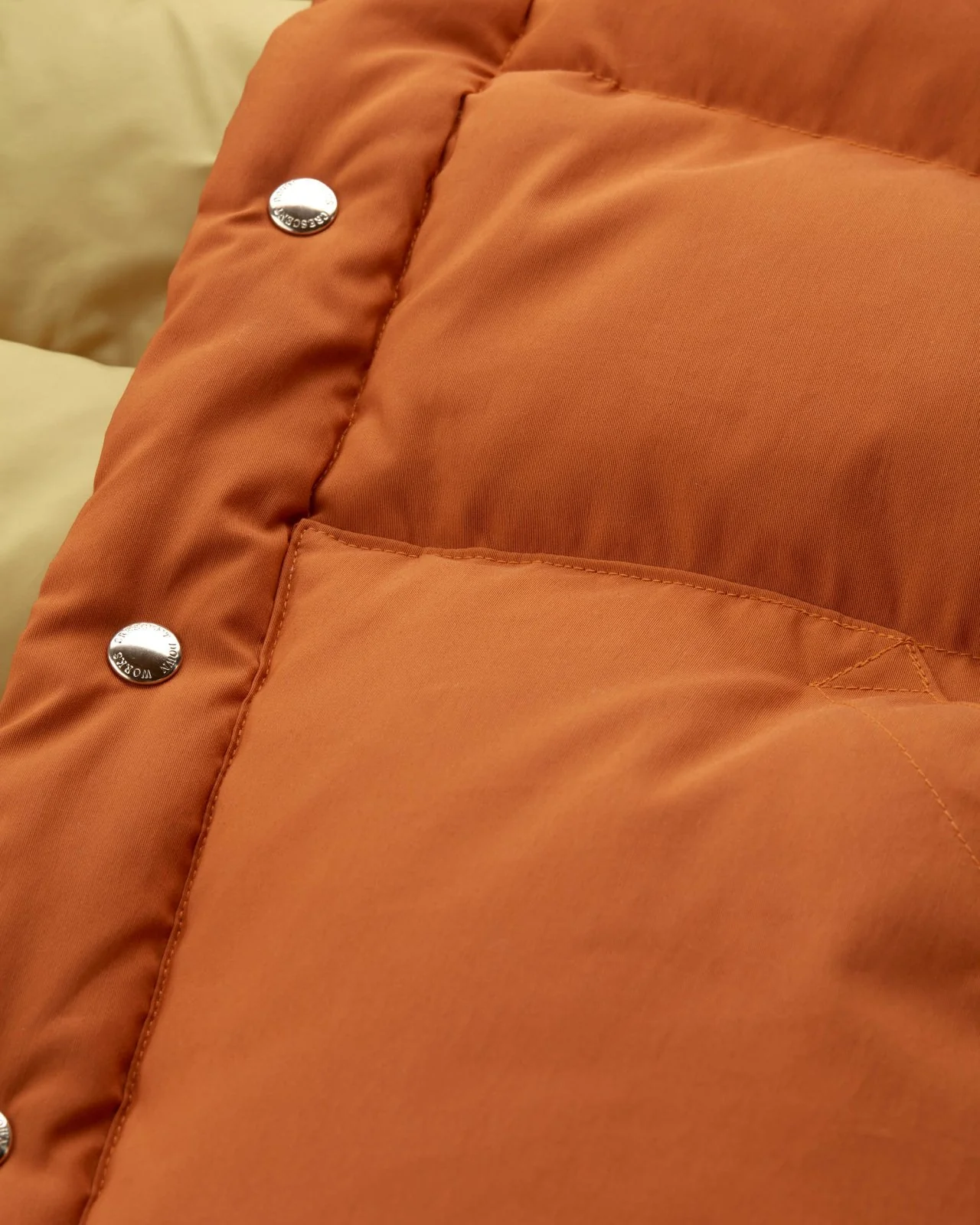 Down Sweater | 60/40 Cotton/Nylon Down Jacket | Rust/Khaki - Image 7