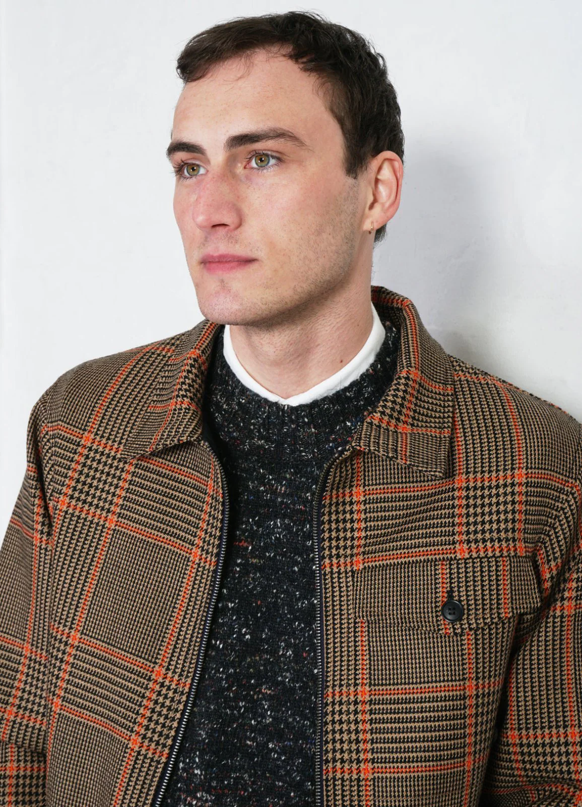 EIVIND | Crew Neck Rib Sweater | Donegal Black - Image 3