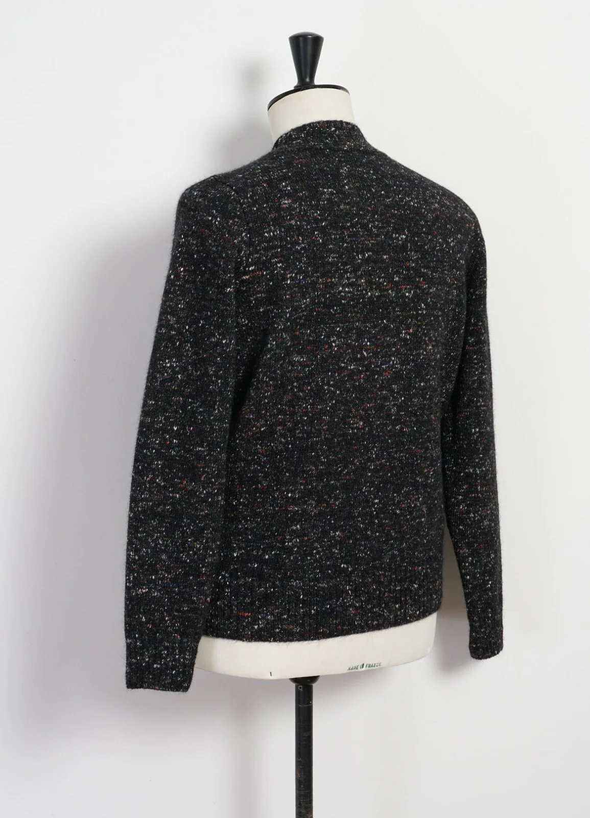 EIVIND | Crew Neck Rib Sweater | Donegal Black - Image 5