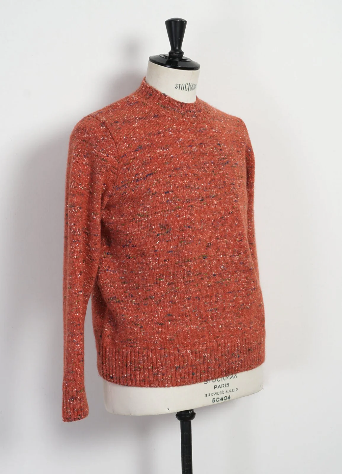 EIVIND | Crew Neck Rib Sweater | Donegal Coral - Image 3