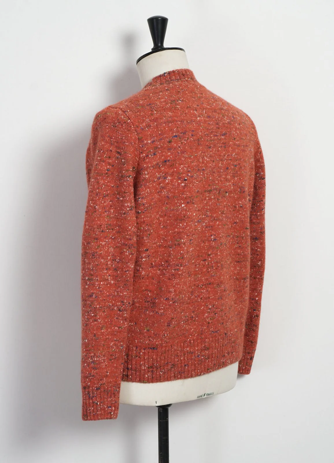 EIVIND | Crew Neck Rib Sweater | Donegal Coral - Image 4