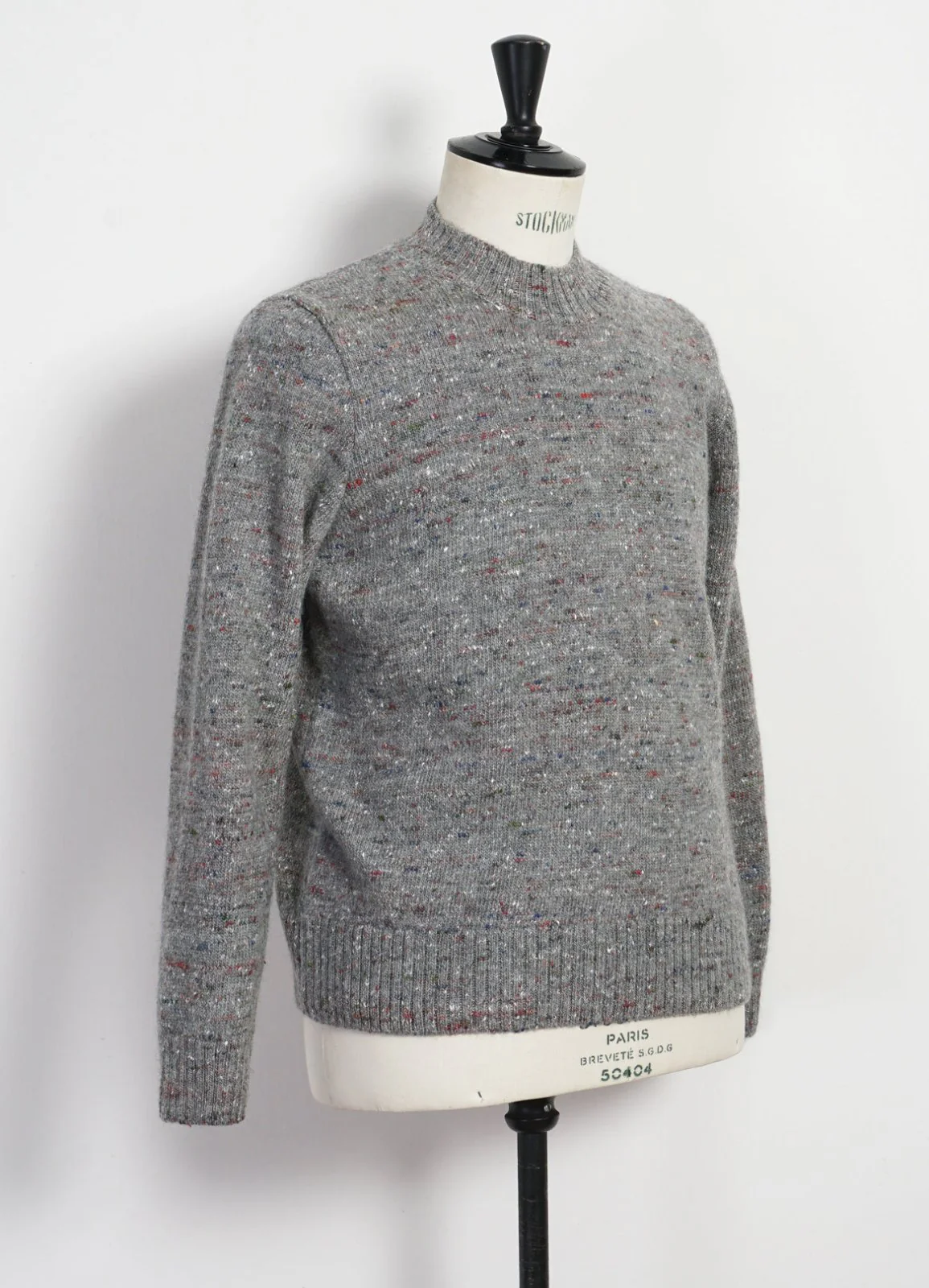 EIVIND | Crew Neck Rib Sweater | Donegal Grey - Image 3