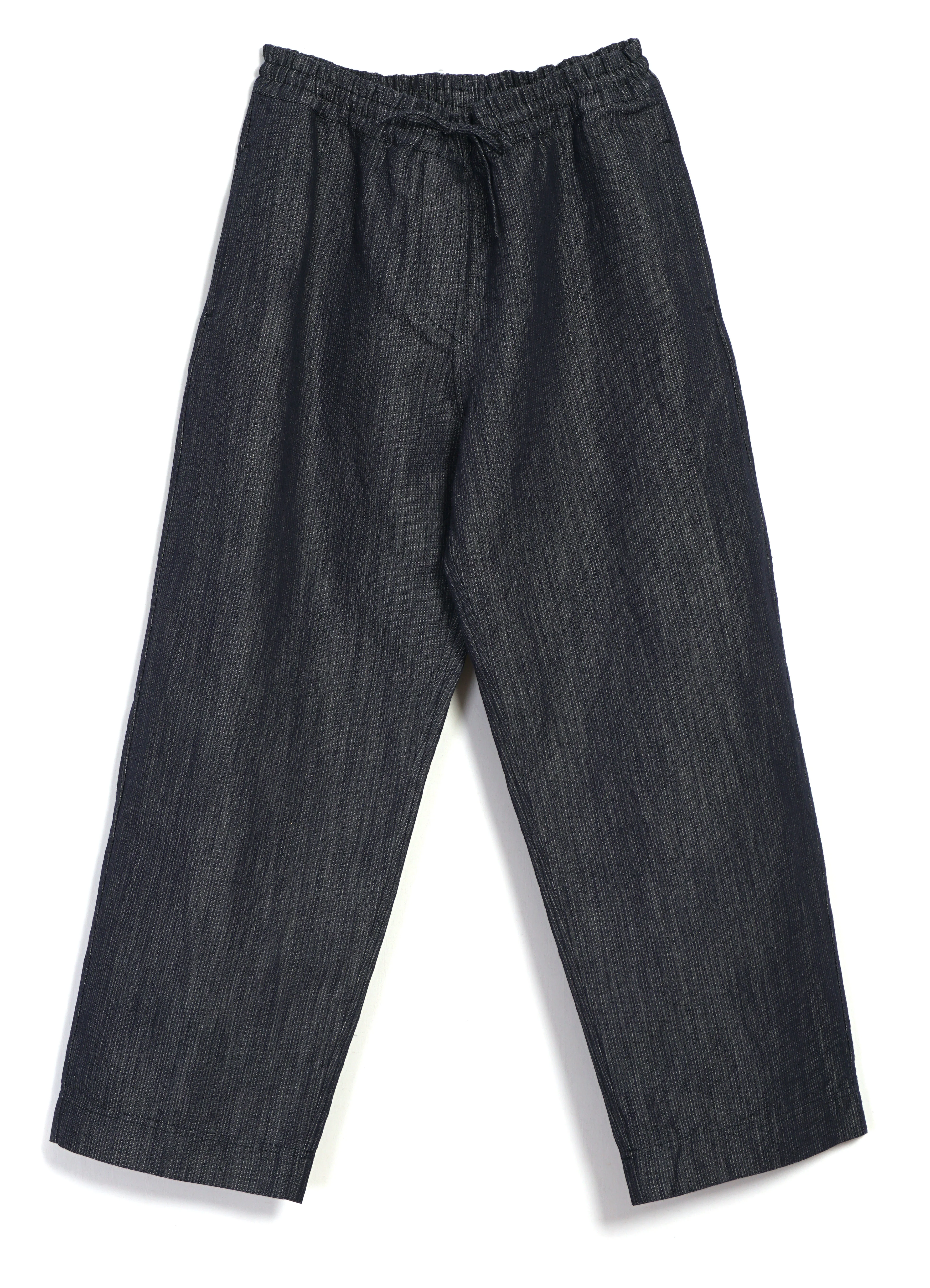 EMIR 31-66-3 | Loose Drawstring Pants | Navy Dobby