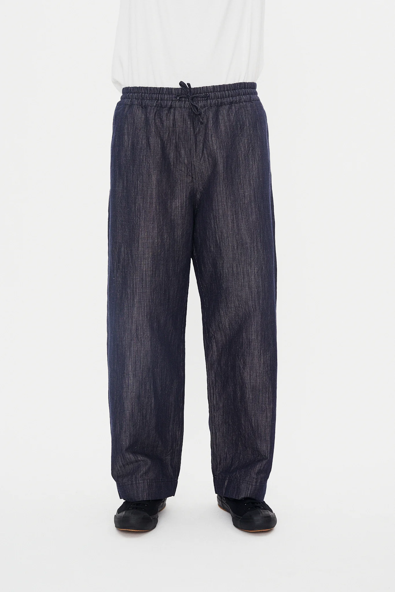 EMIR 31-66-3 | Loose Drawstring Pants | Navy Dobby - Image 2