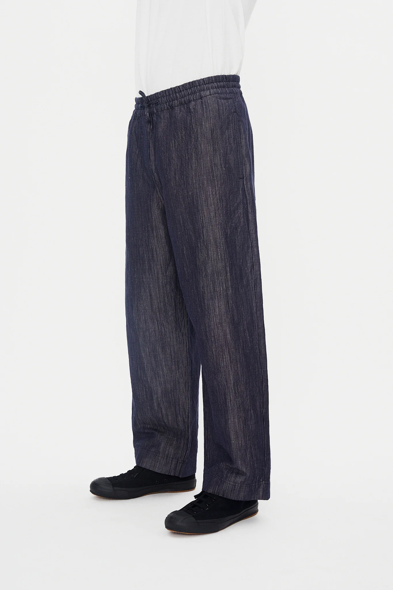 EMIR 31-66-3 | Loose Drawstring Pants | Navy Dobby - Image 3