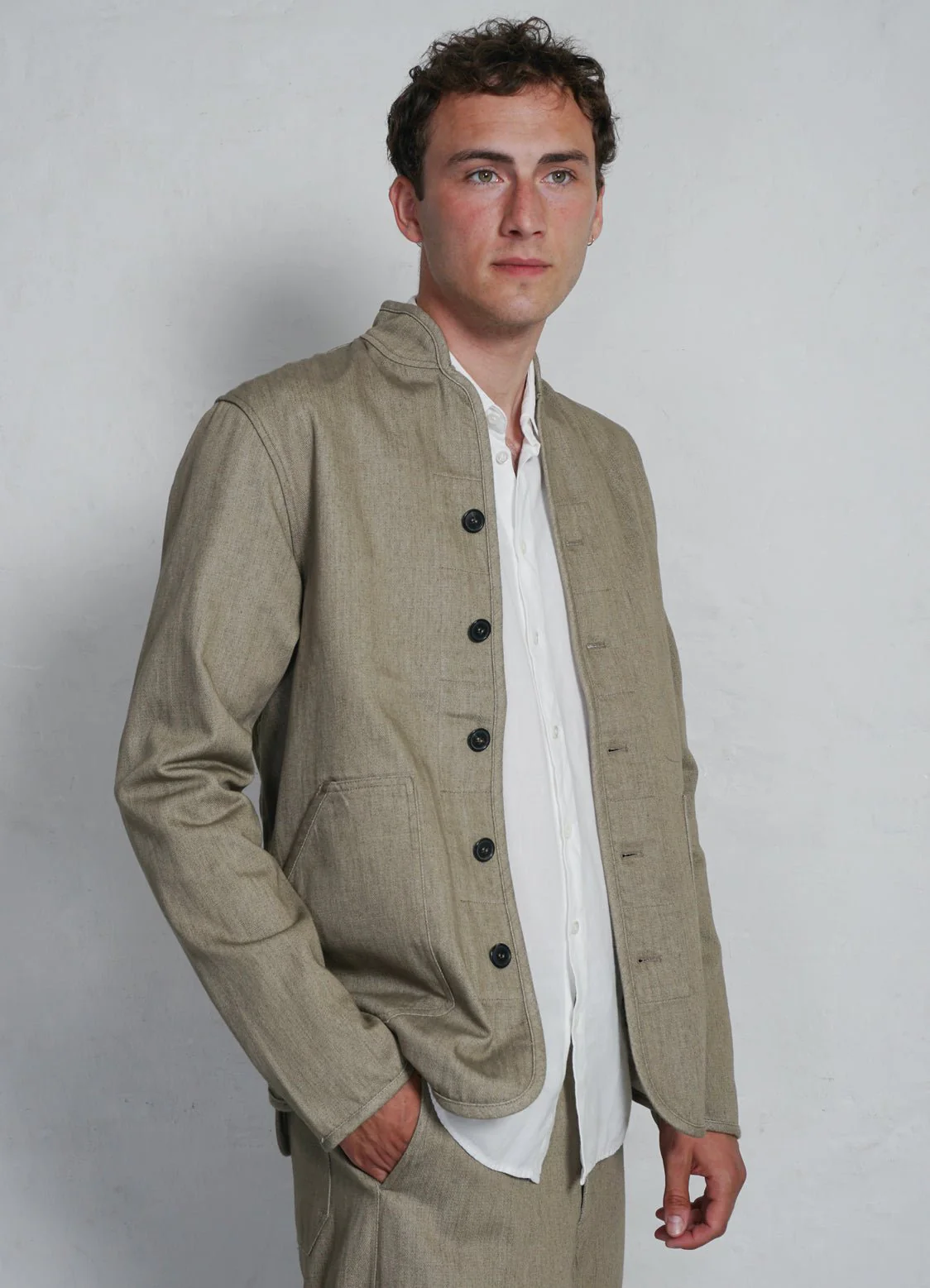 ERLING | Quilted Work Jacket | Safari - Image 3