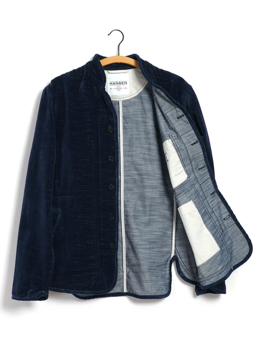 ERLING | Quilted Work Jacket | Velvet Indigo - Image 4