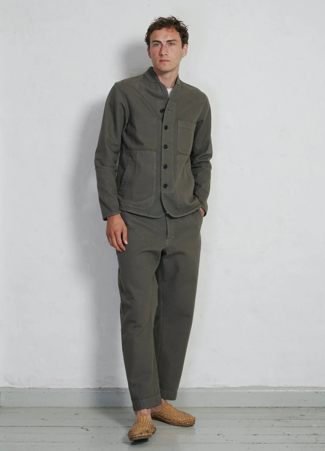 ERLING | Refined Work Jacket | Green Grey - Image 2