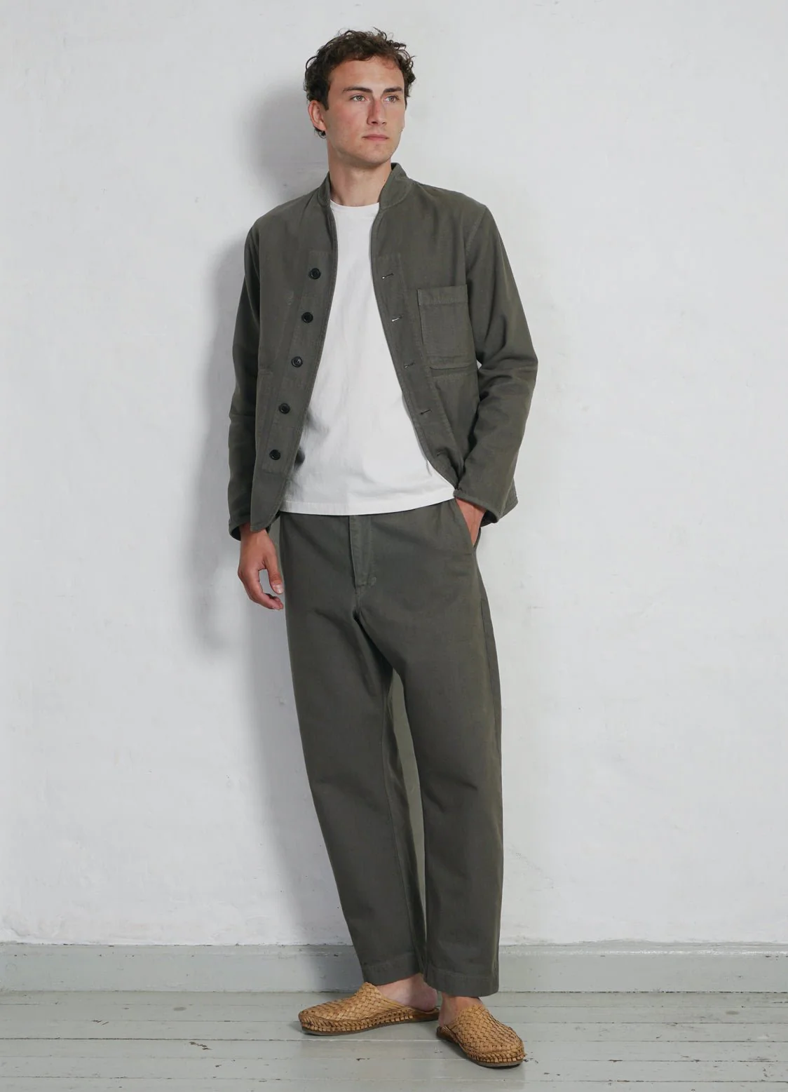 ERLING | Refined Work Jacket | Green Grey - Image 6