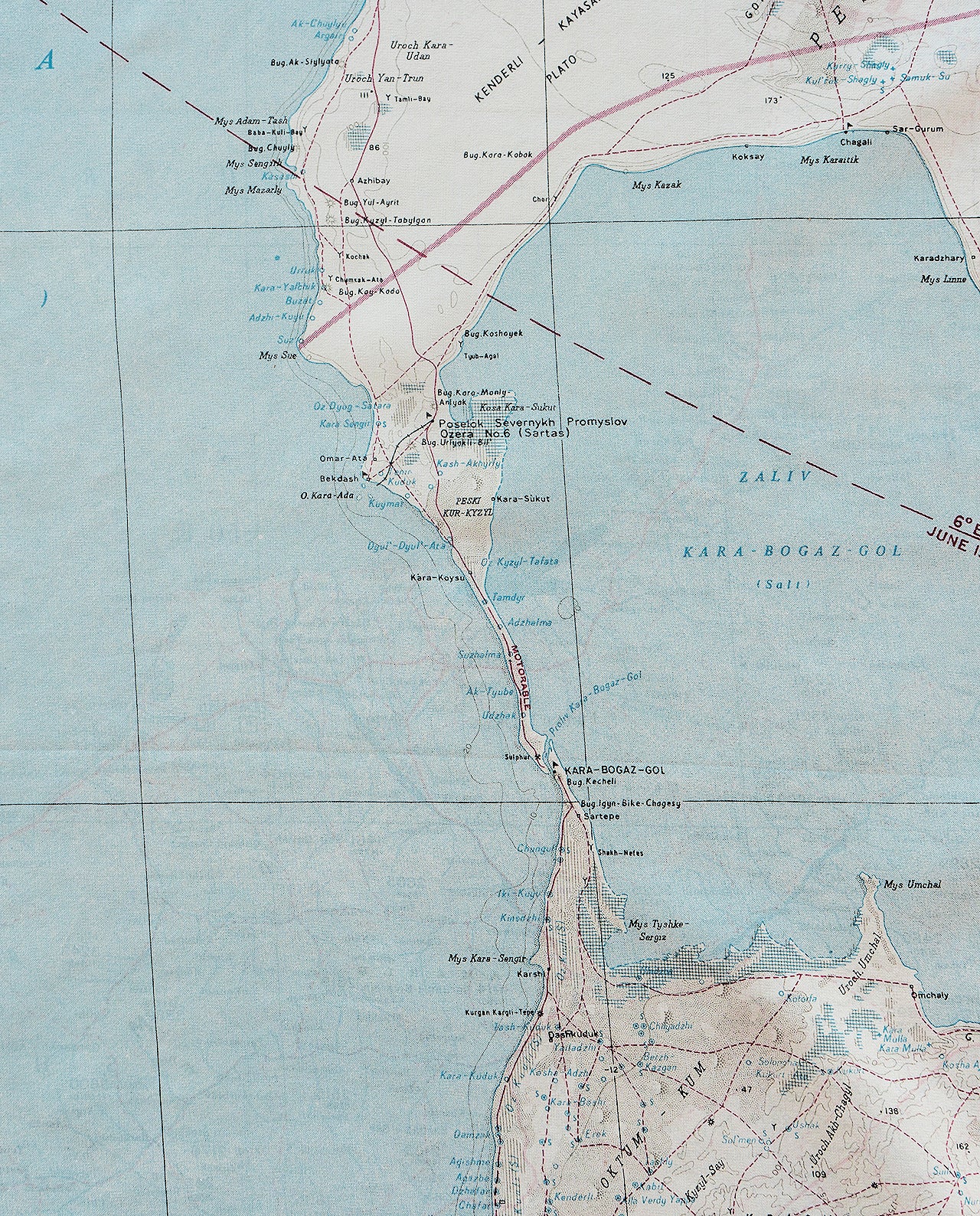 ESCAPE SCARF | Vintage British Army Map | Baku / Rasht - Image 3