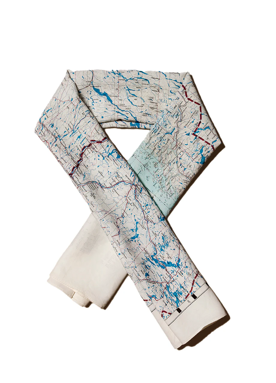 ESCAPE SCARF | Vintage British Army Map | Namsos / Archangels'k - Image 3