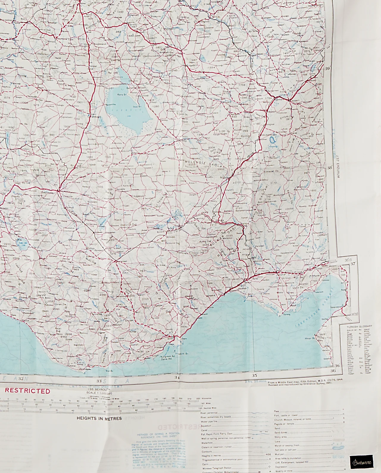 ESCAPE SCARF | Vintage British Army Map | Sinop / Ankara - Image 4