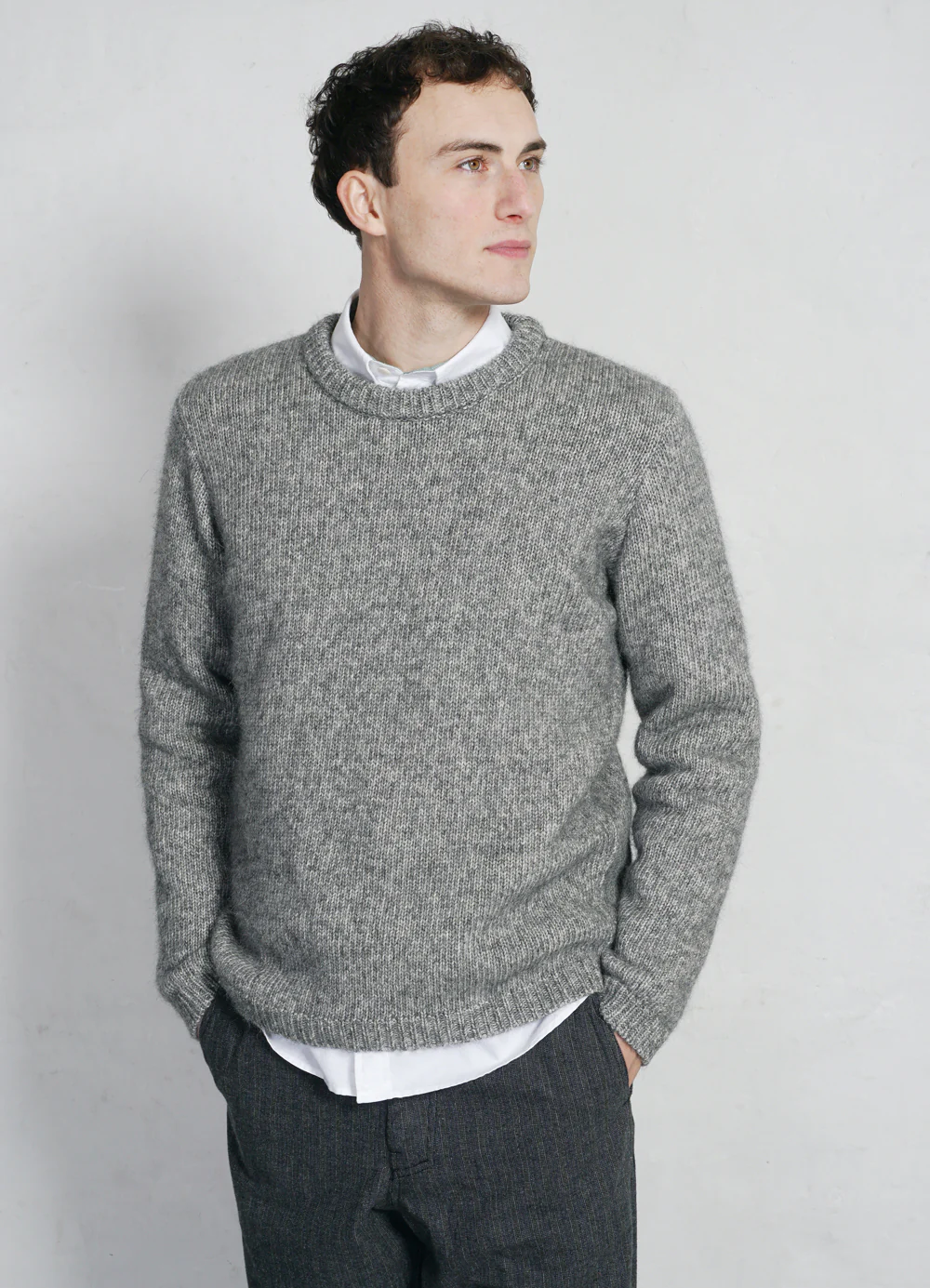 Eske | Crew Neck Sweater | Silver - Image 2