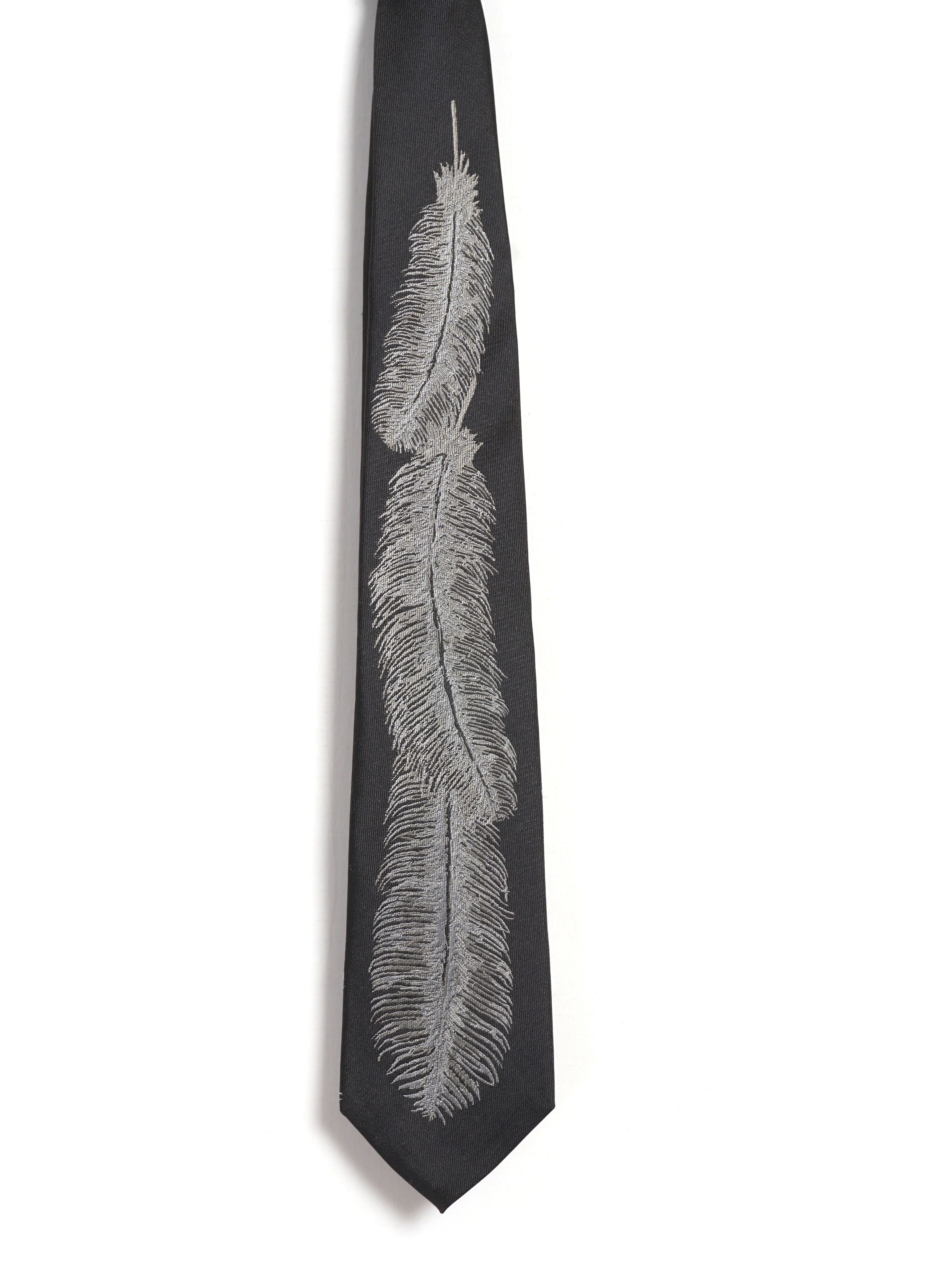 FEATHER | Silk Twill Tie | Black - Image 2