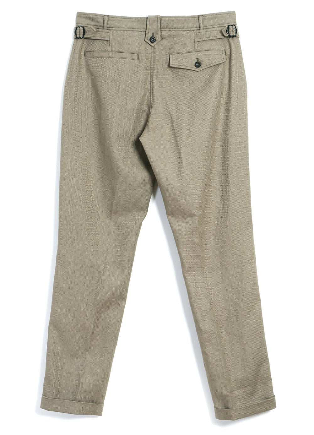FINN | Side Buckle Regular Trousers | Bay Leaf - Image 4