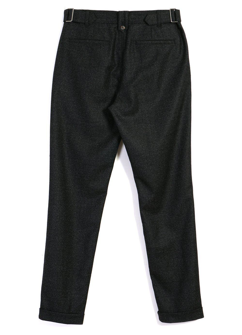FINN | Side Buckle Regular Trousers | Black Marble - Image 4