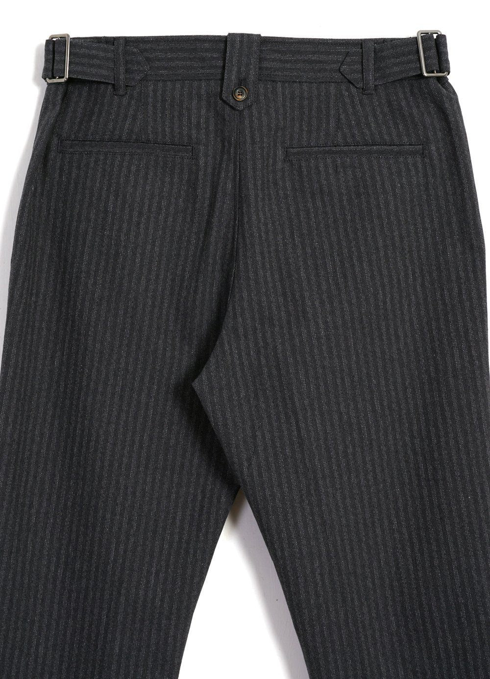 FINN | Side Buckle Regular Trousers | Grey Pin - Image 6