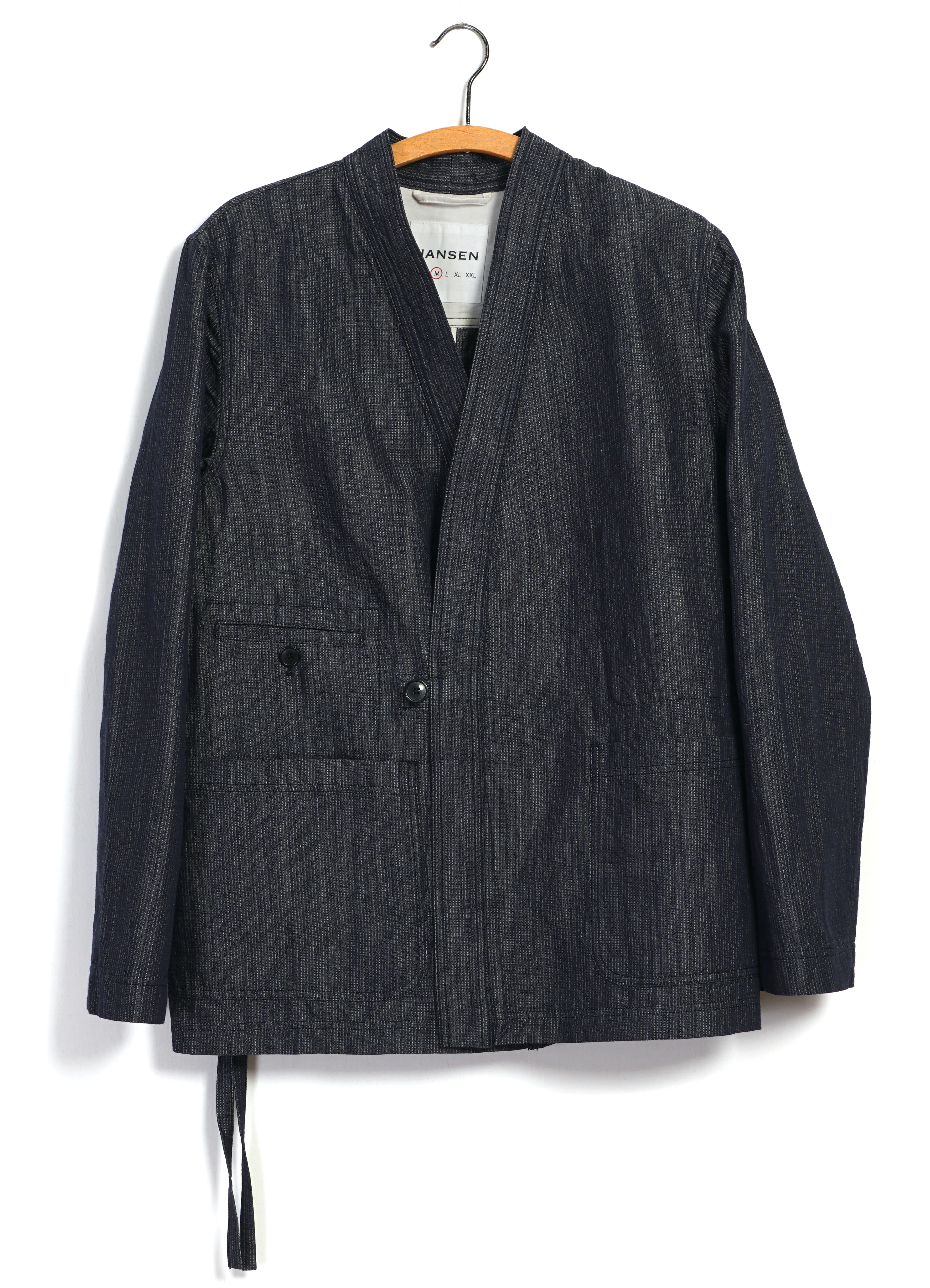 FOLKE 31-66-3 | Eastern Style Jacket | Navy Dobby