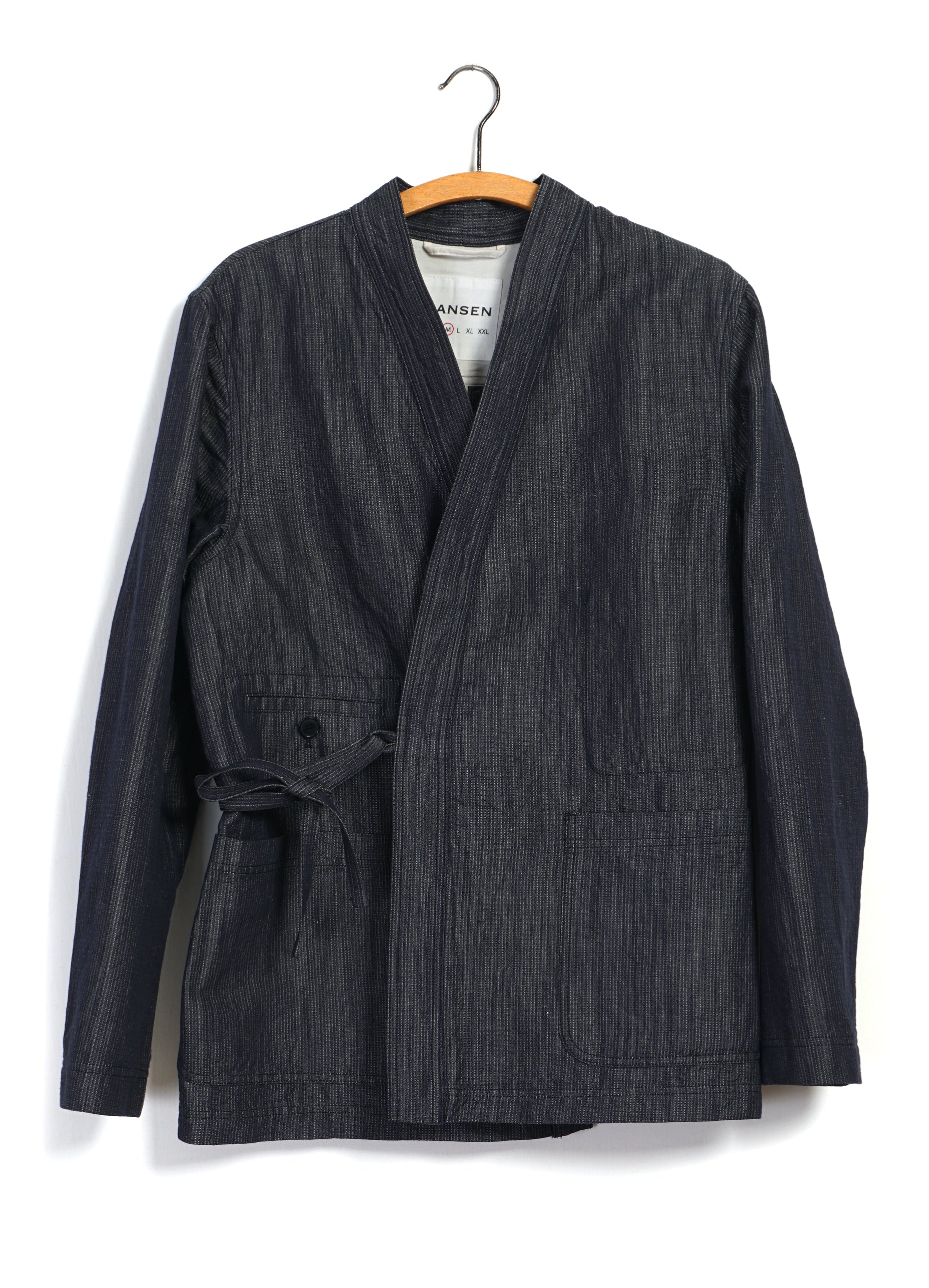 FOLKE 31-66-3 | Eastern Style Jacket | Navy Dobby - Image 5