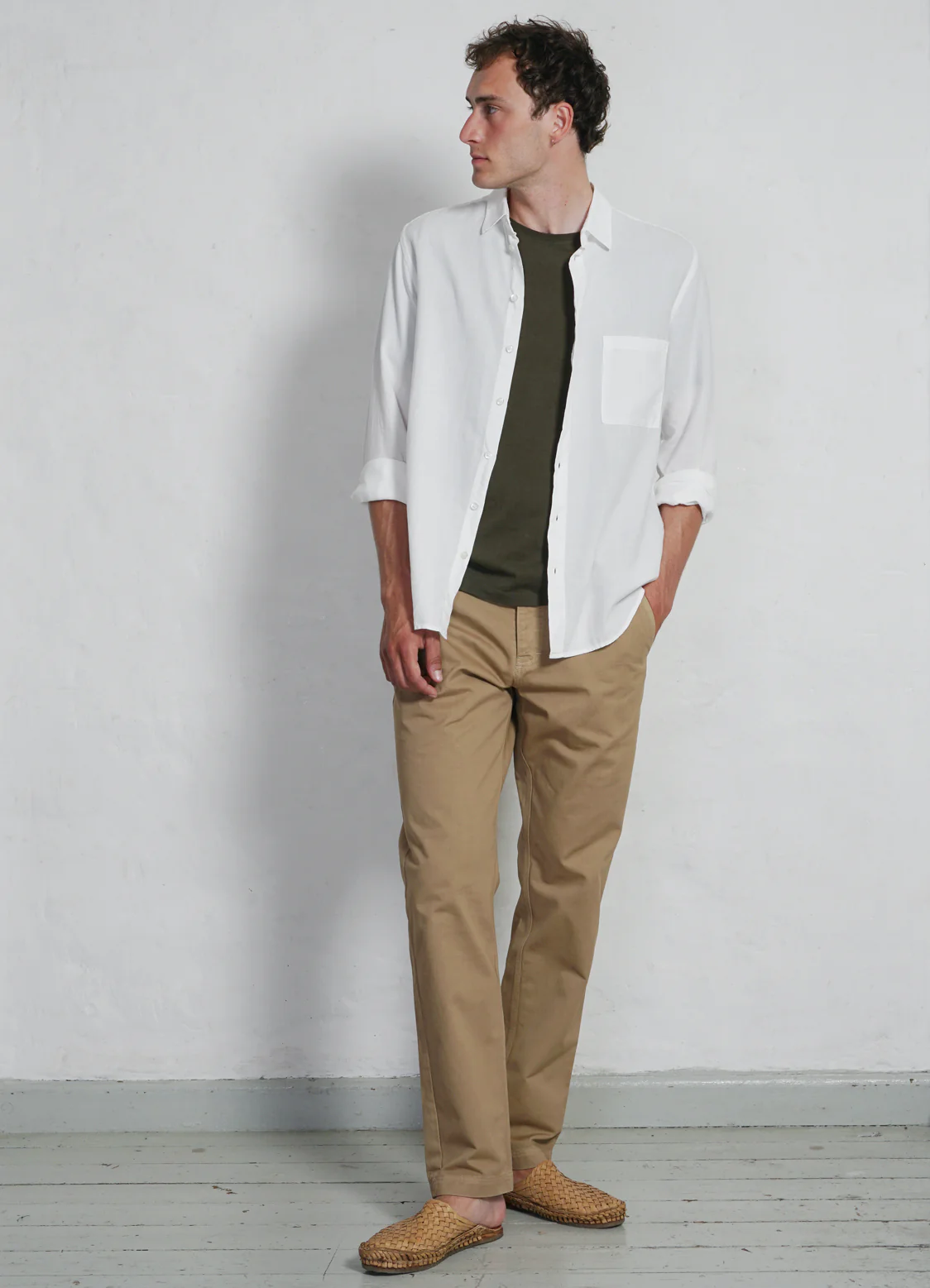 FRED | Regular Cut Work Trousers | Classic Beige - Image 6