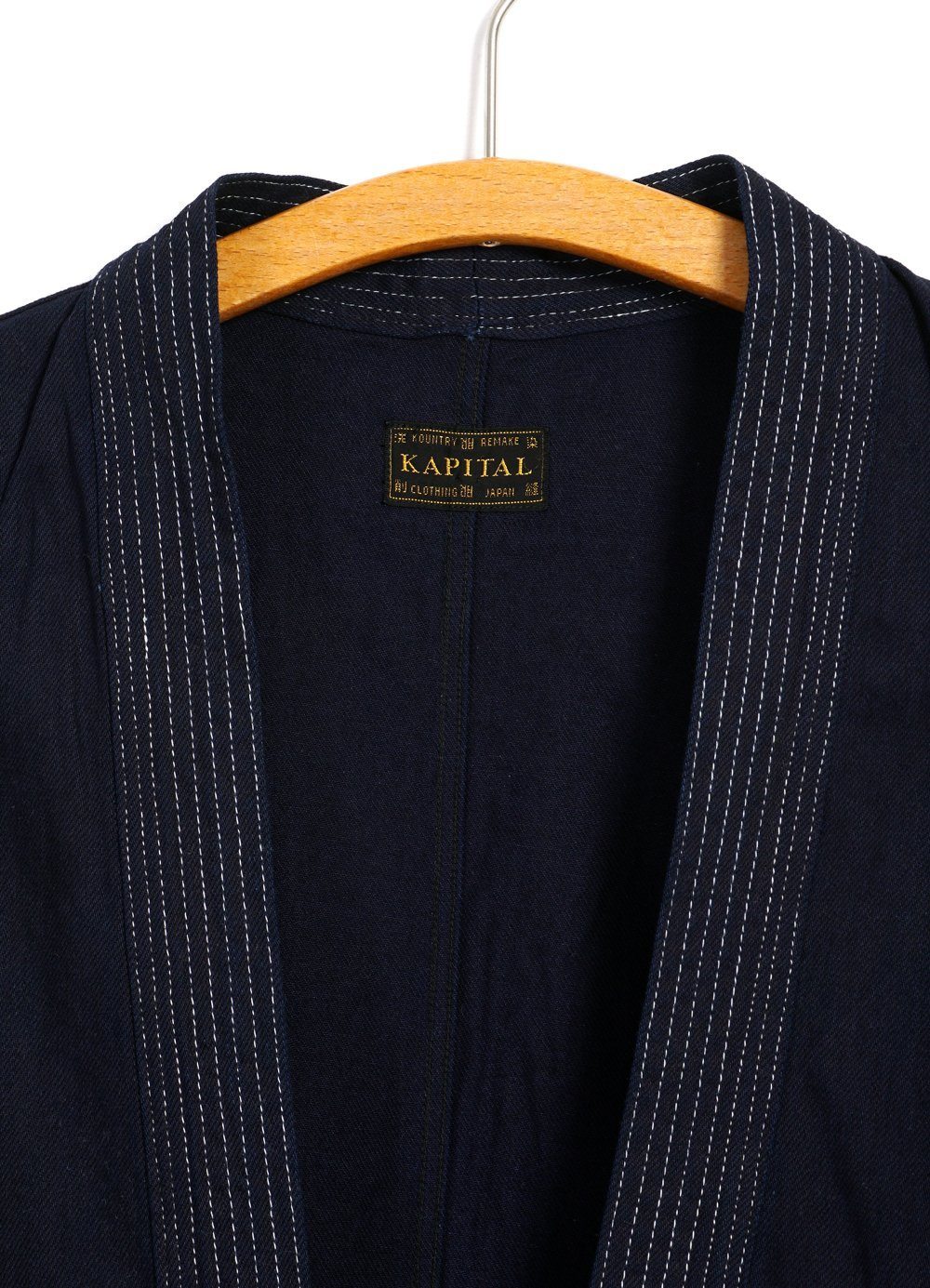 FUROSHIKI | 8oz Denim Kakashi Shirt | Indigo - Image 3