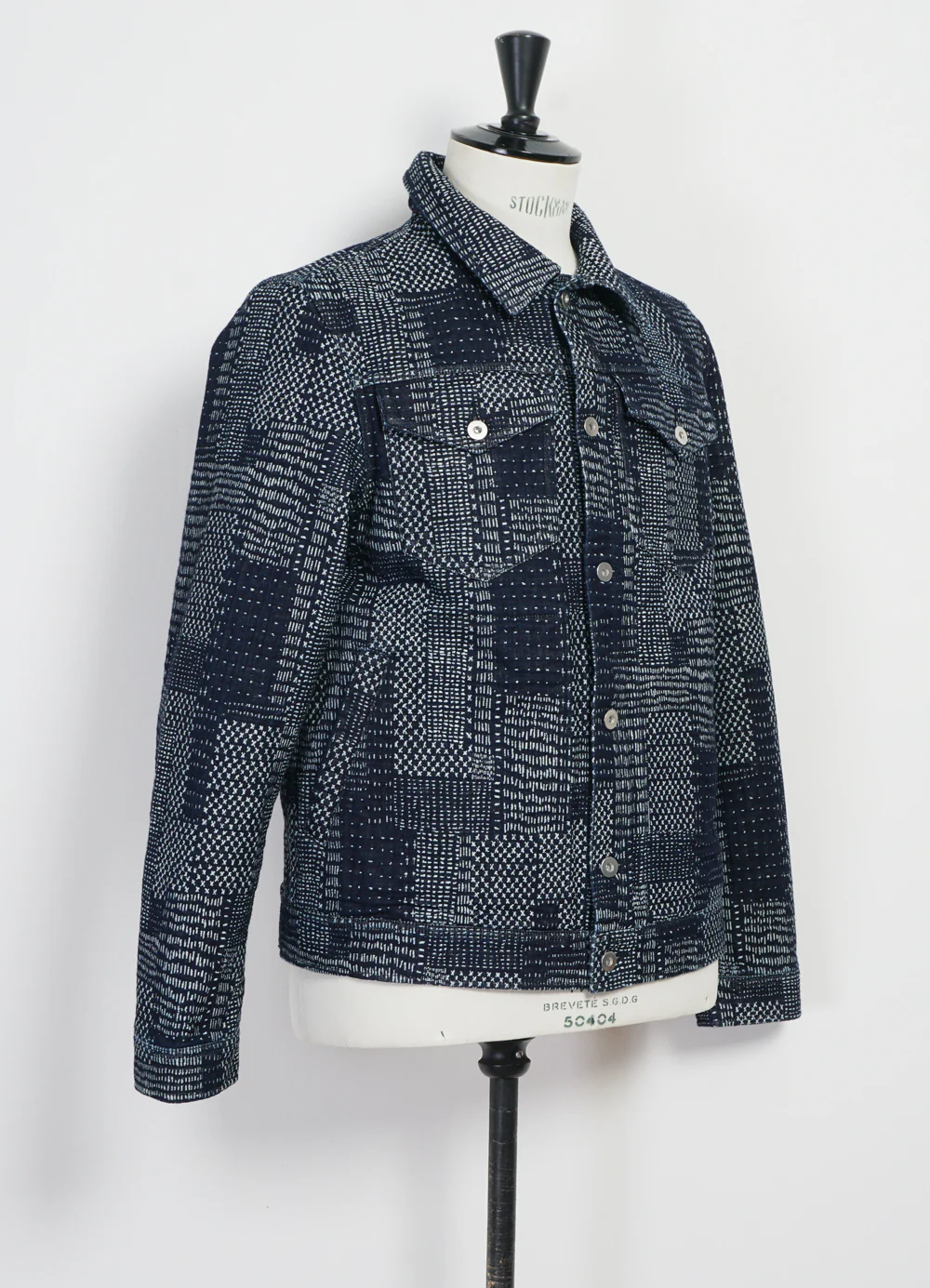 GENE 100-10-25-4 | Casual Workwear Jacket | Sashiko Indigo - Image 4