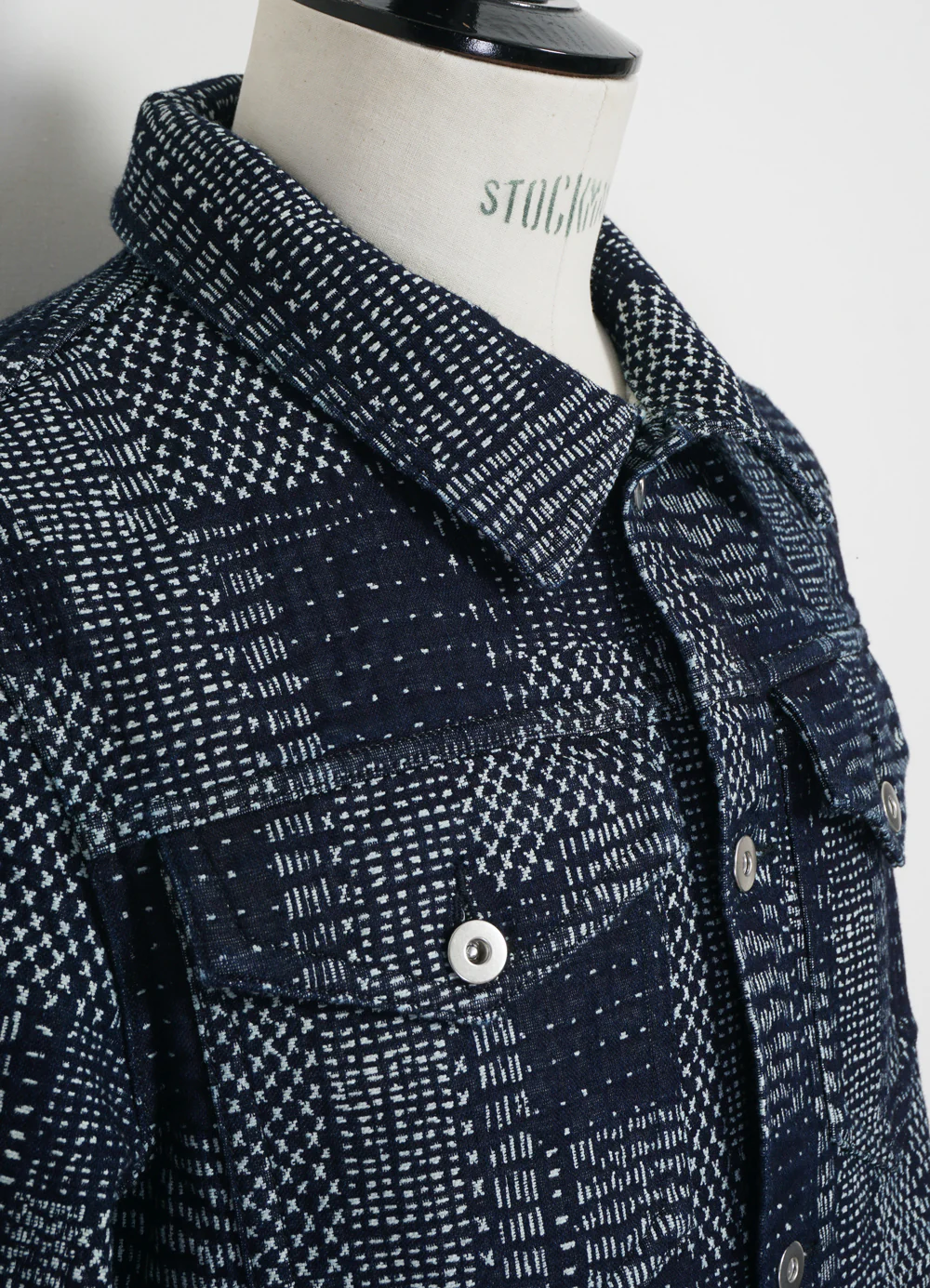 GENE 100-10-25-4 | Casual Workwear Jacket | Sashiko Indigo - Image 6