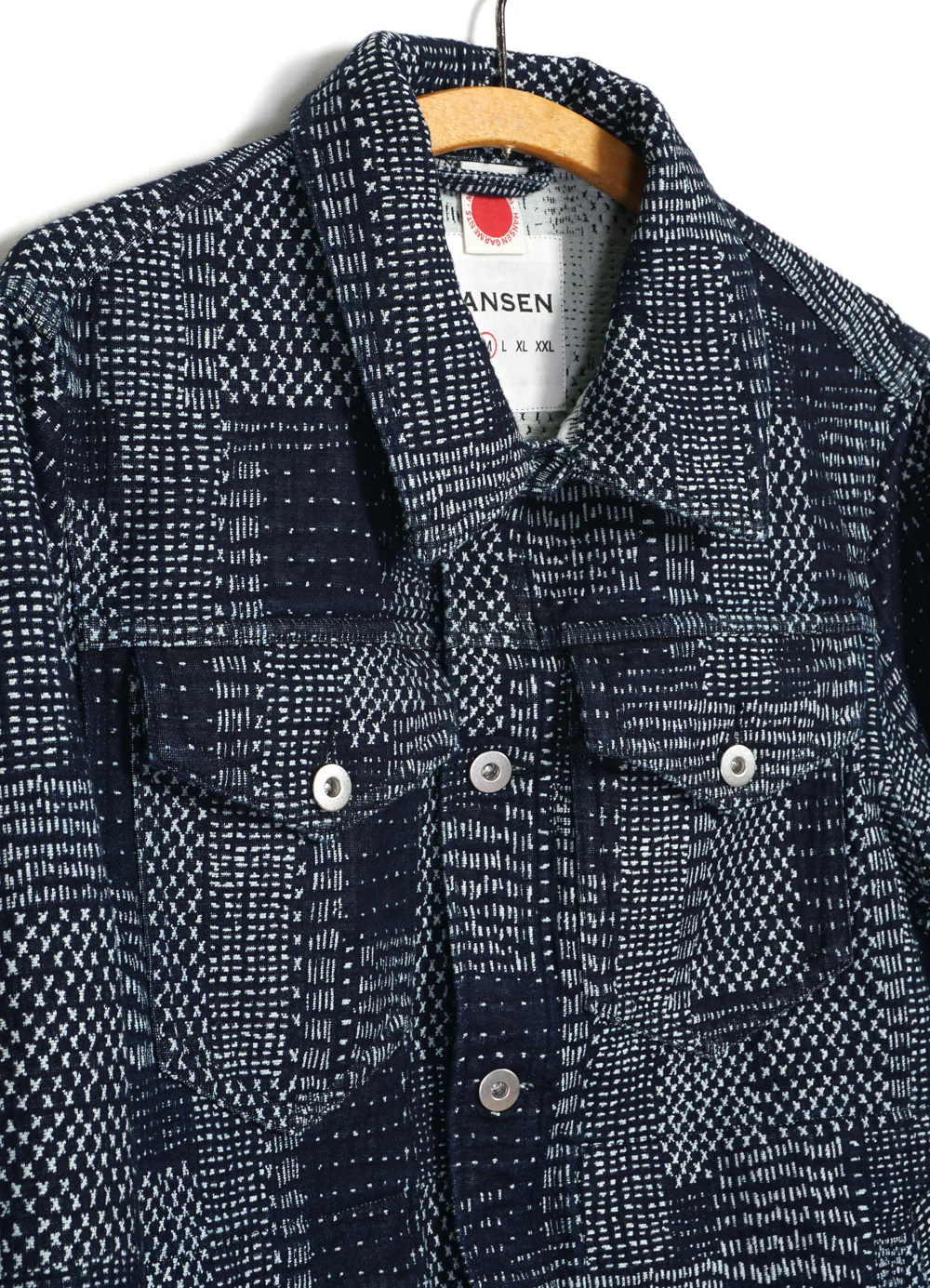 GENE 100-10-25-4 | Casual Workwear Jacket | Sashiko Indigo - Image 9