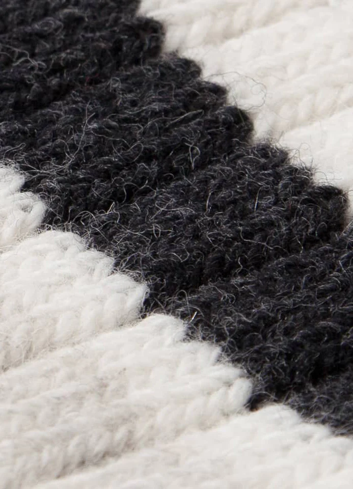 GOOD BASICS | Recycled Wool Socks | Nature/Denim Blue - Image 2
