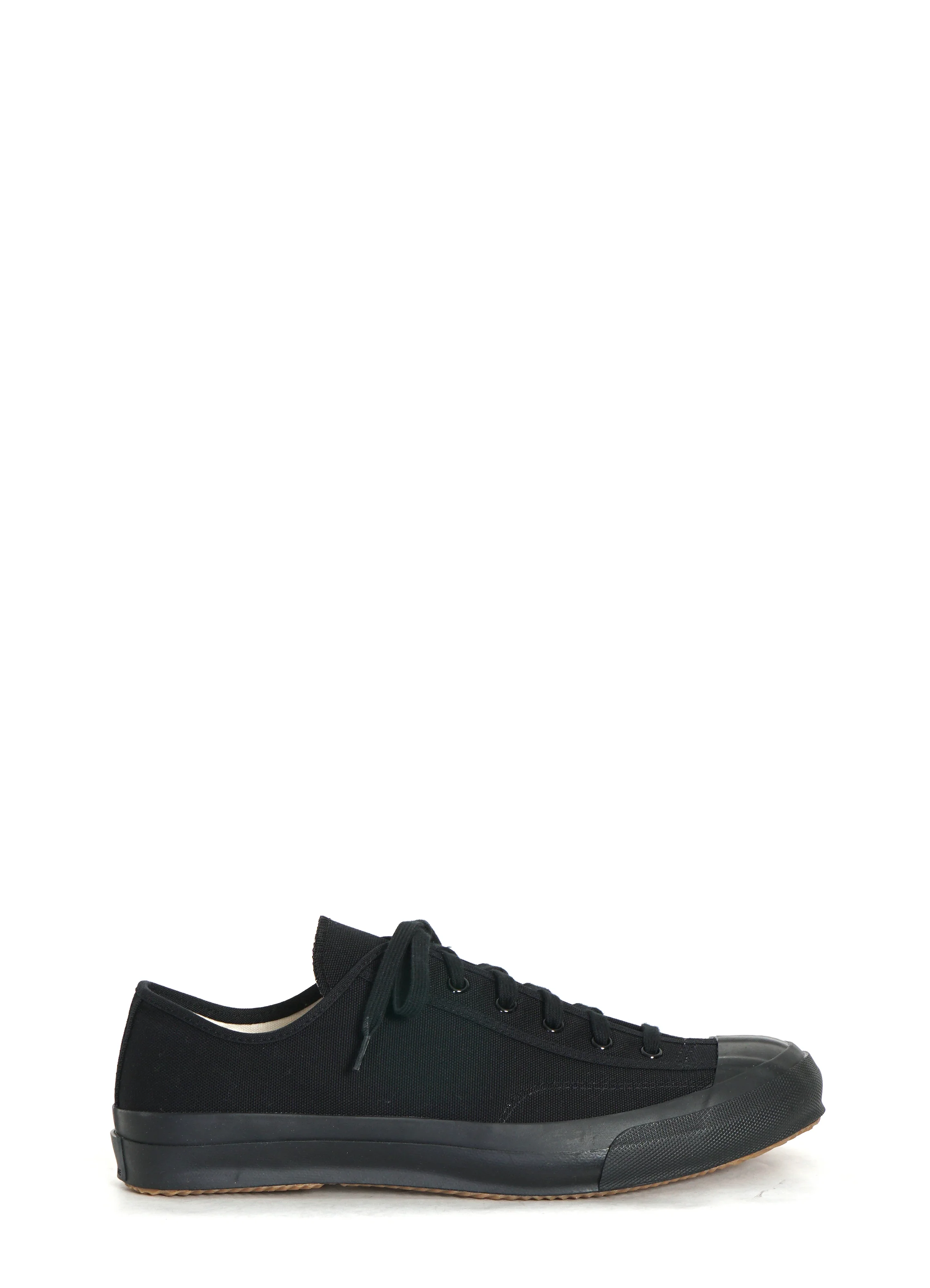 GYM CLASSIC | Canvas Vulcanised Sole Sneaker | Black Mono - Image 4
