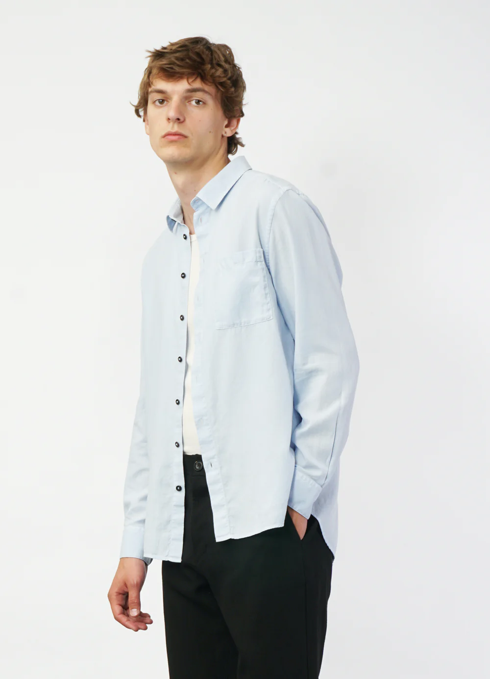HENNING 29-10-3 | Casual Classic Shirt | Pale Blue - Image 2