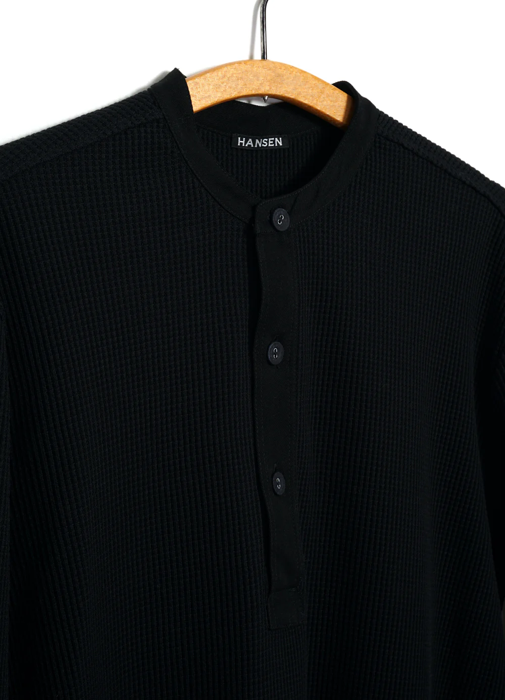 HERMANN 30-114-2 | Long Sleeve Henley | Black - Image 2