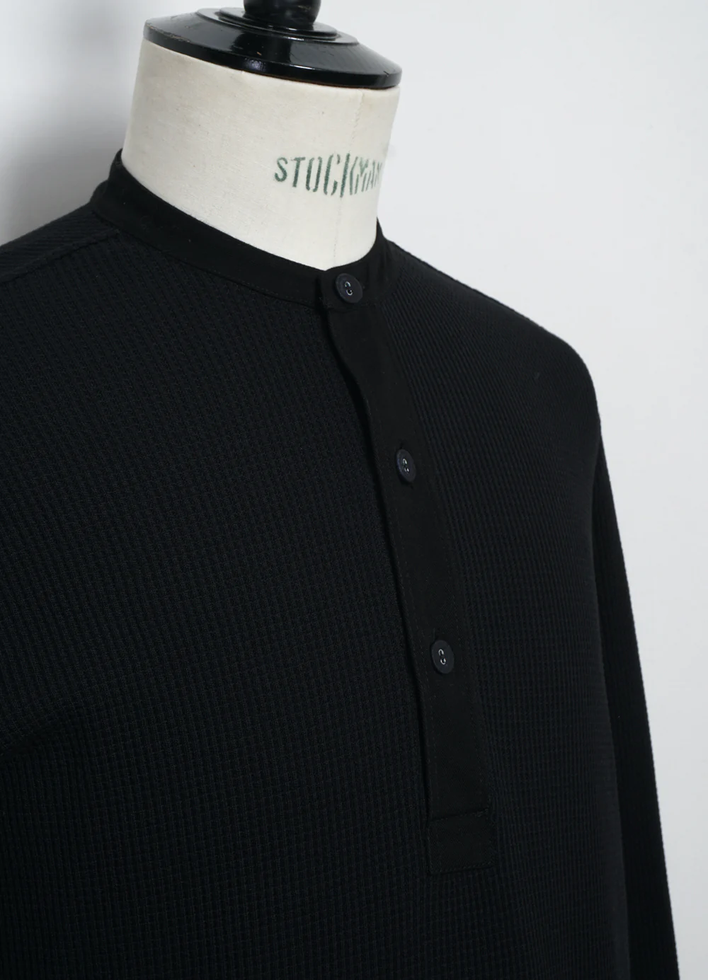HERMANN 30-114-2 | Long Sleeve Henley | Black - Image 4