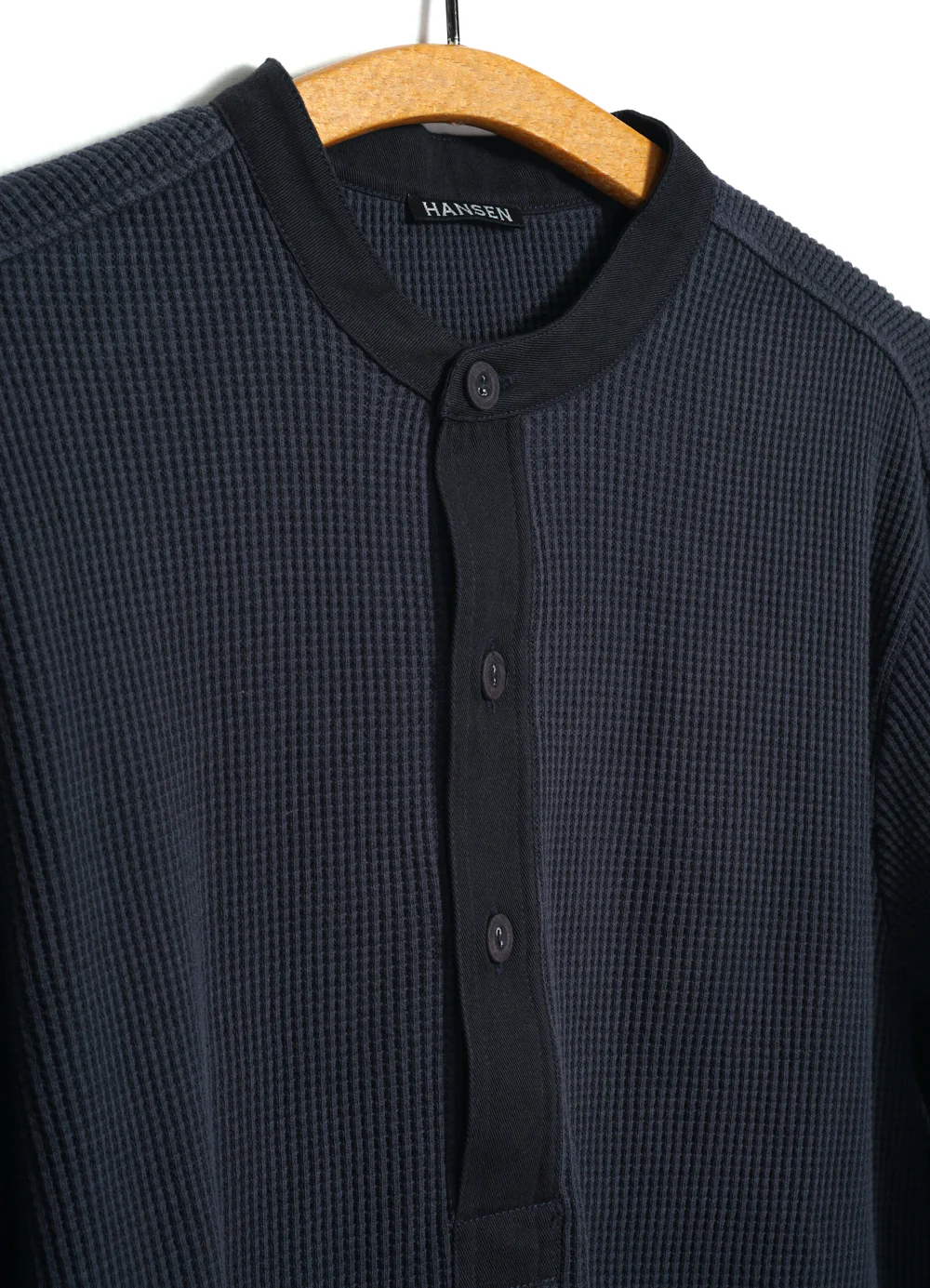 HERMANN 30-114-3 | Long Sleeve Henley | Blue Grey - Image 2