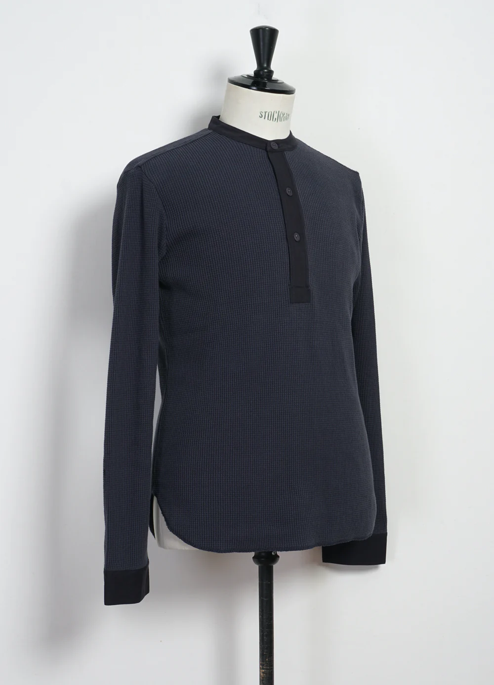 HERMANN 30-114-3 | Long Sleeve Henley | Blue Grey - Image 5