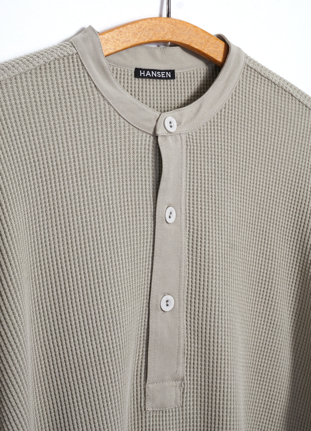 HERMANN 28-114-7 | Long Sleeve Henley | Sand - Image 2
