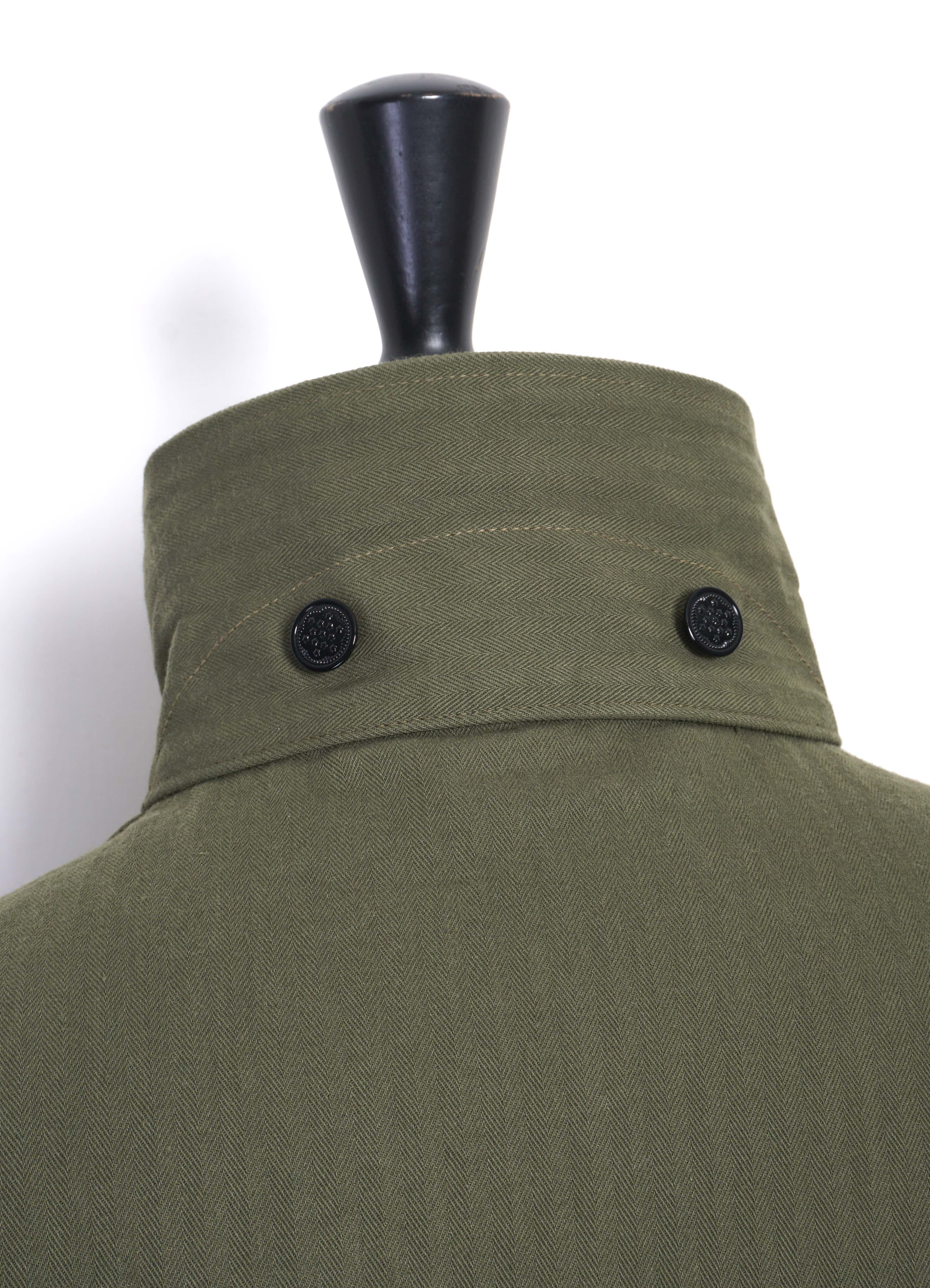 HERRINGBONE TWILL JACKET | Olive - Image 6