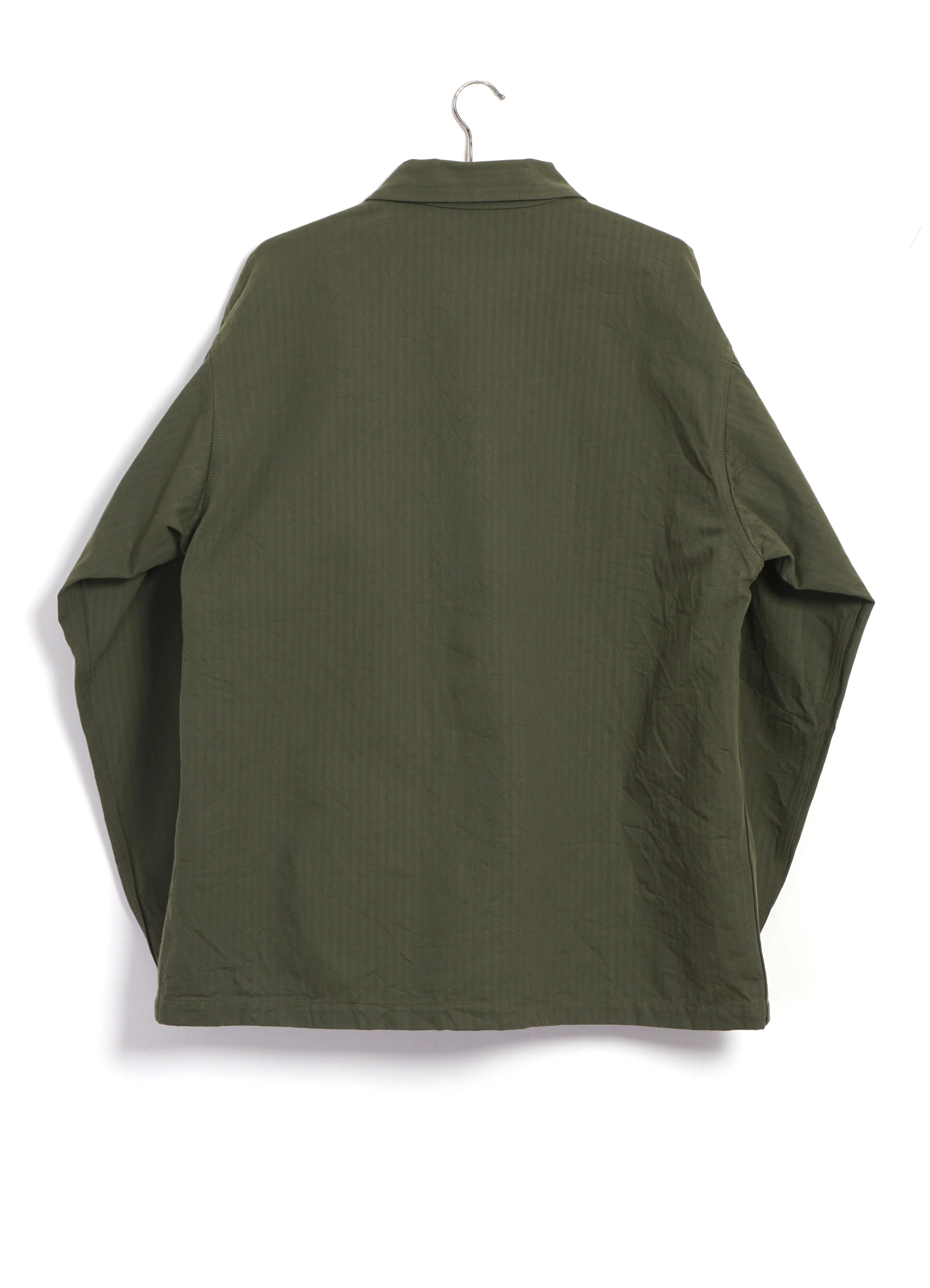 HERRINGBONE TWILL JACKET | Olive - Image 8