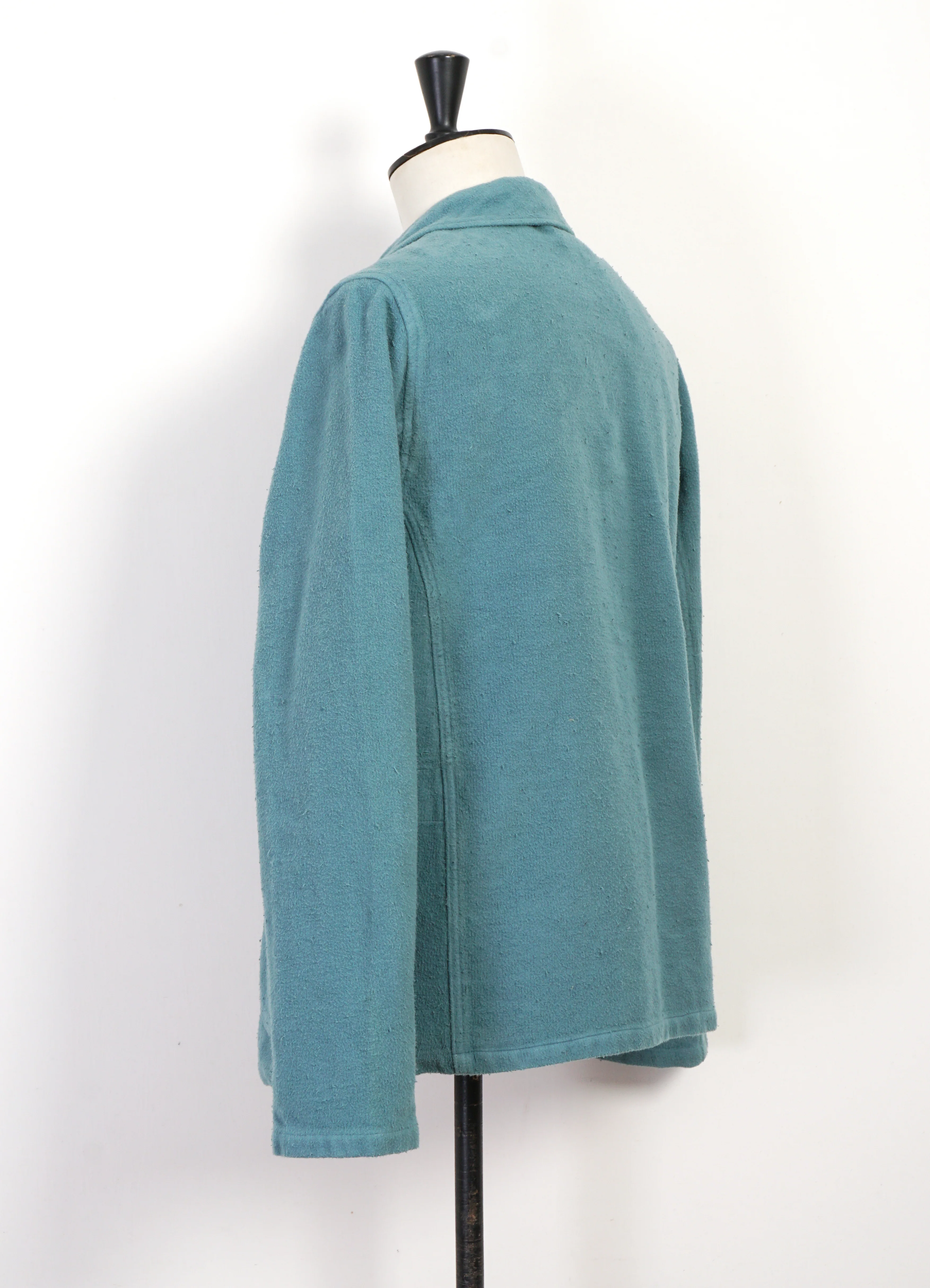 HOSPITAL JACKET | Napped Heat Corduroy Jacket | Turquoise - Image 3
