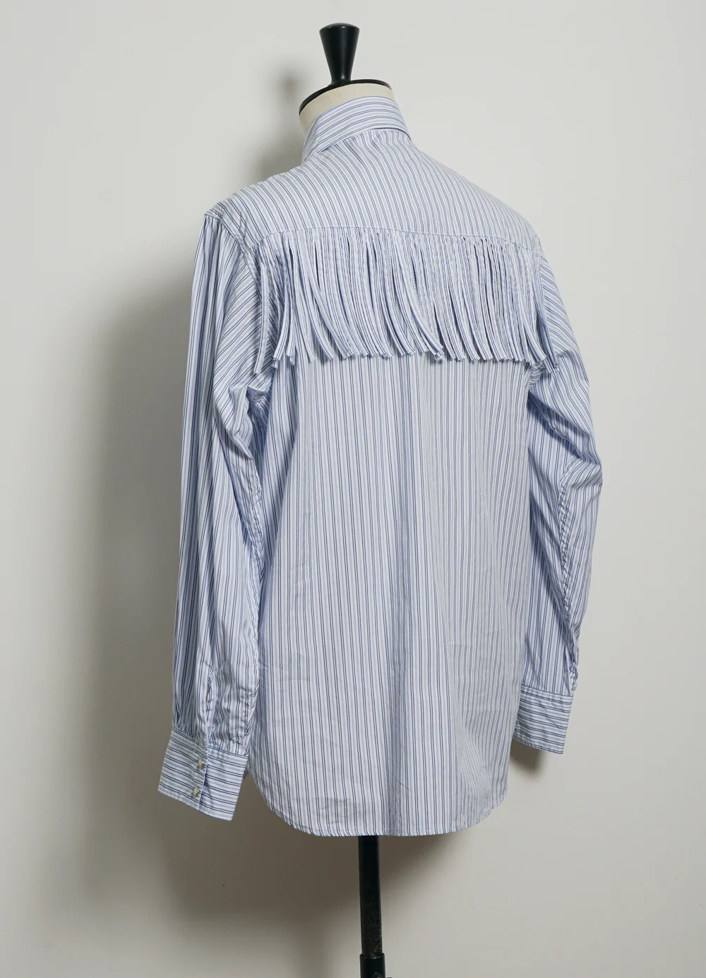 HUSKY | Fringed Western Shirt | Blue/White - Image 4