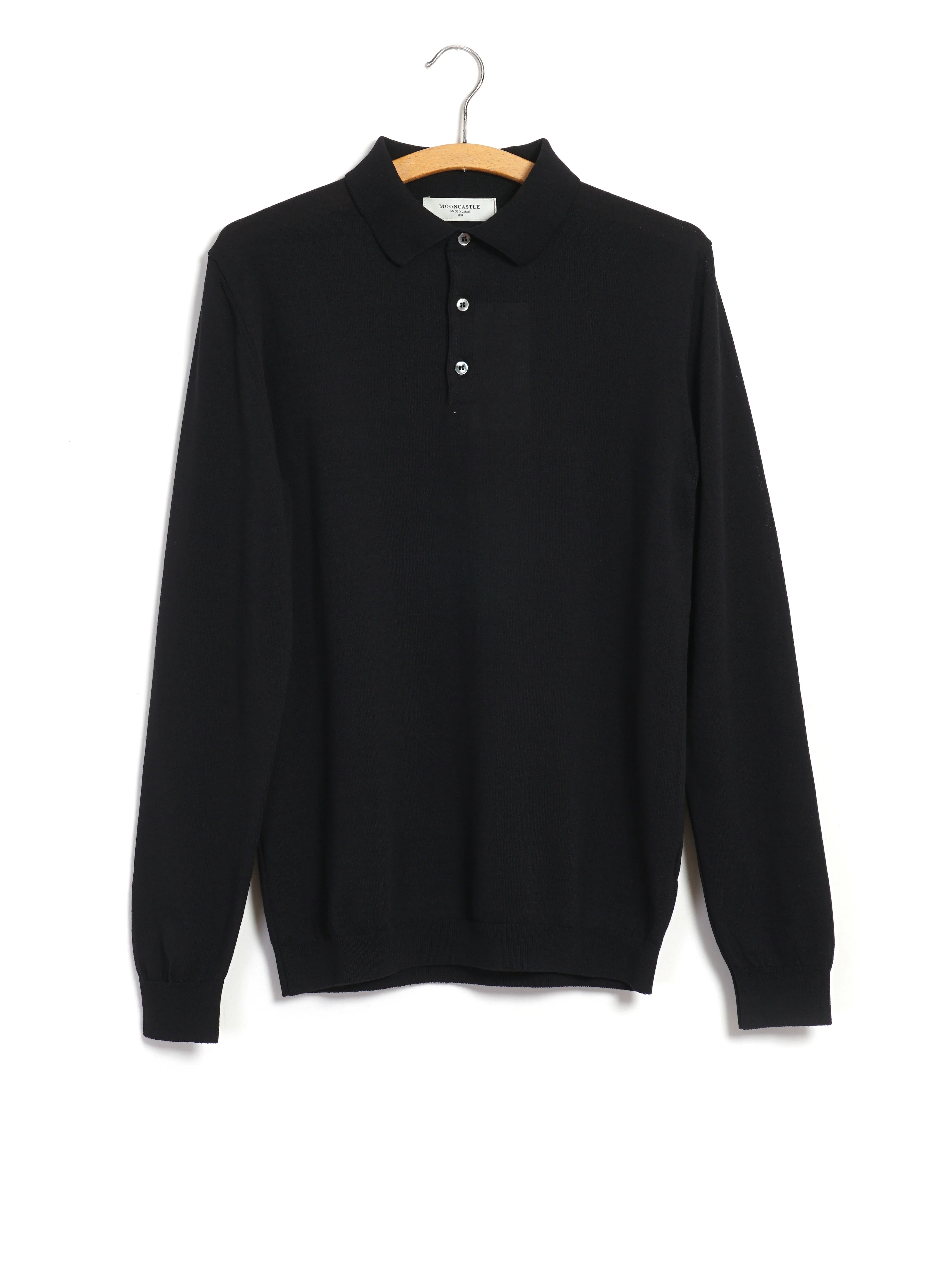 IC8 | Ice Cotton Poloneck Long Sleeve | Black