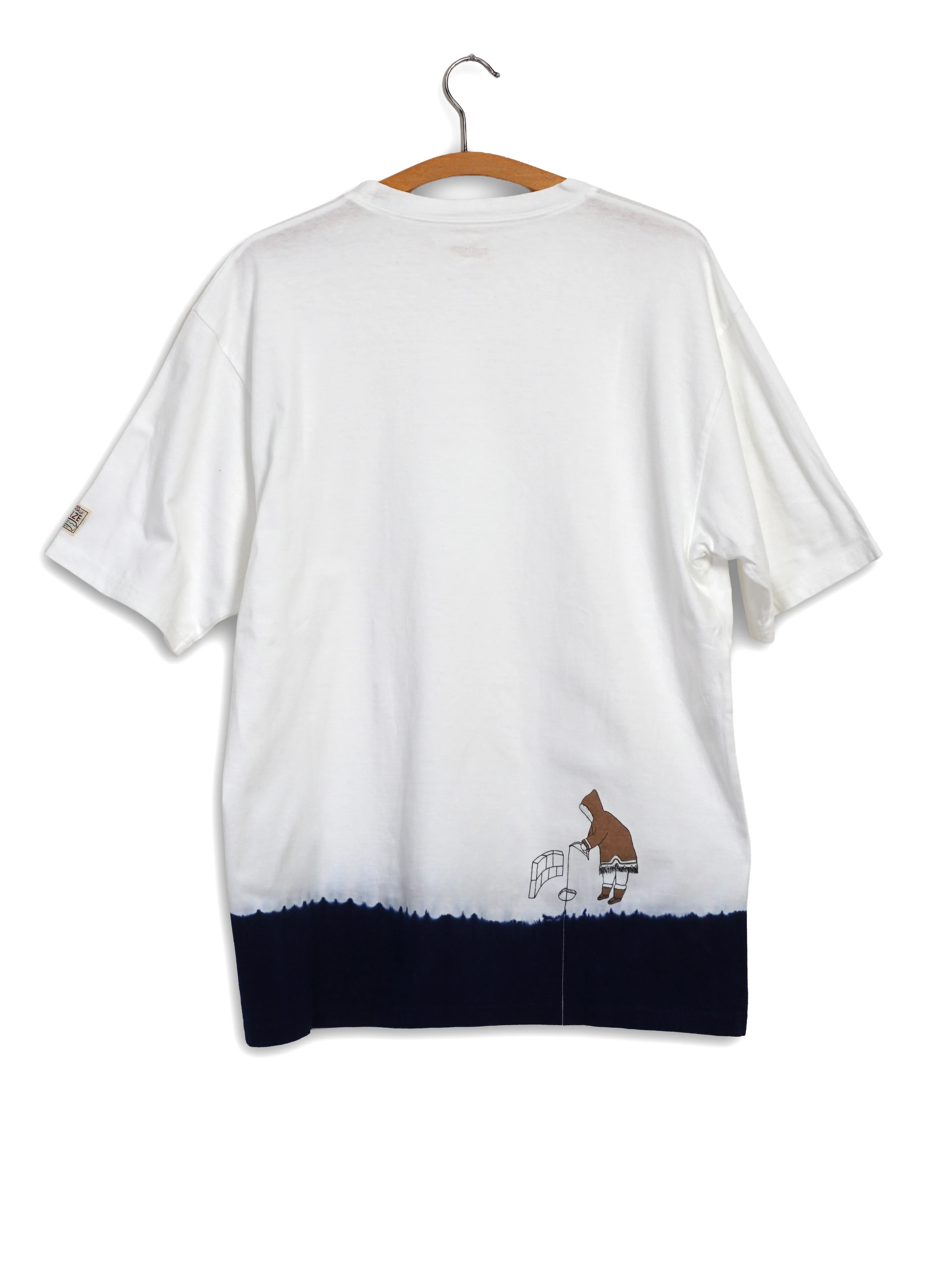 ICE FISHING SHALLOW | Hand-dyed Crew Tee | Indigo - Image 2