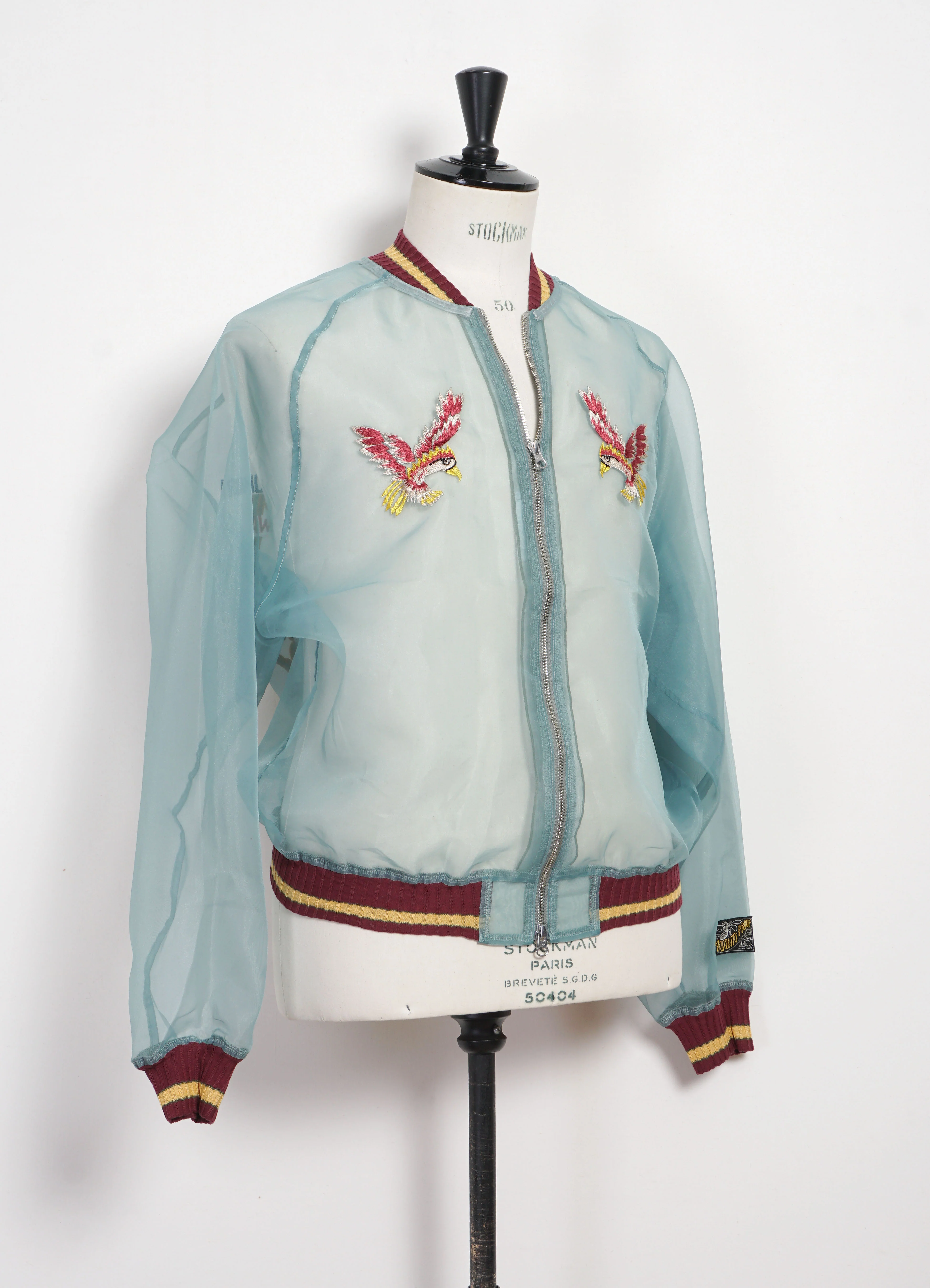 JAPAN | Sheer Pearl Souvenir Jacket | Moss Green - Image 5