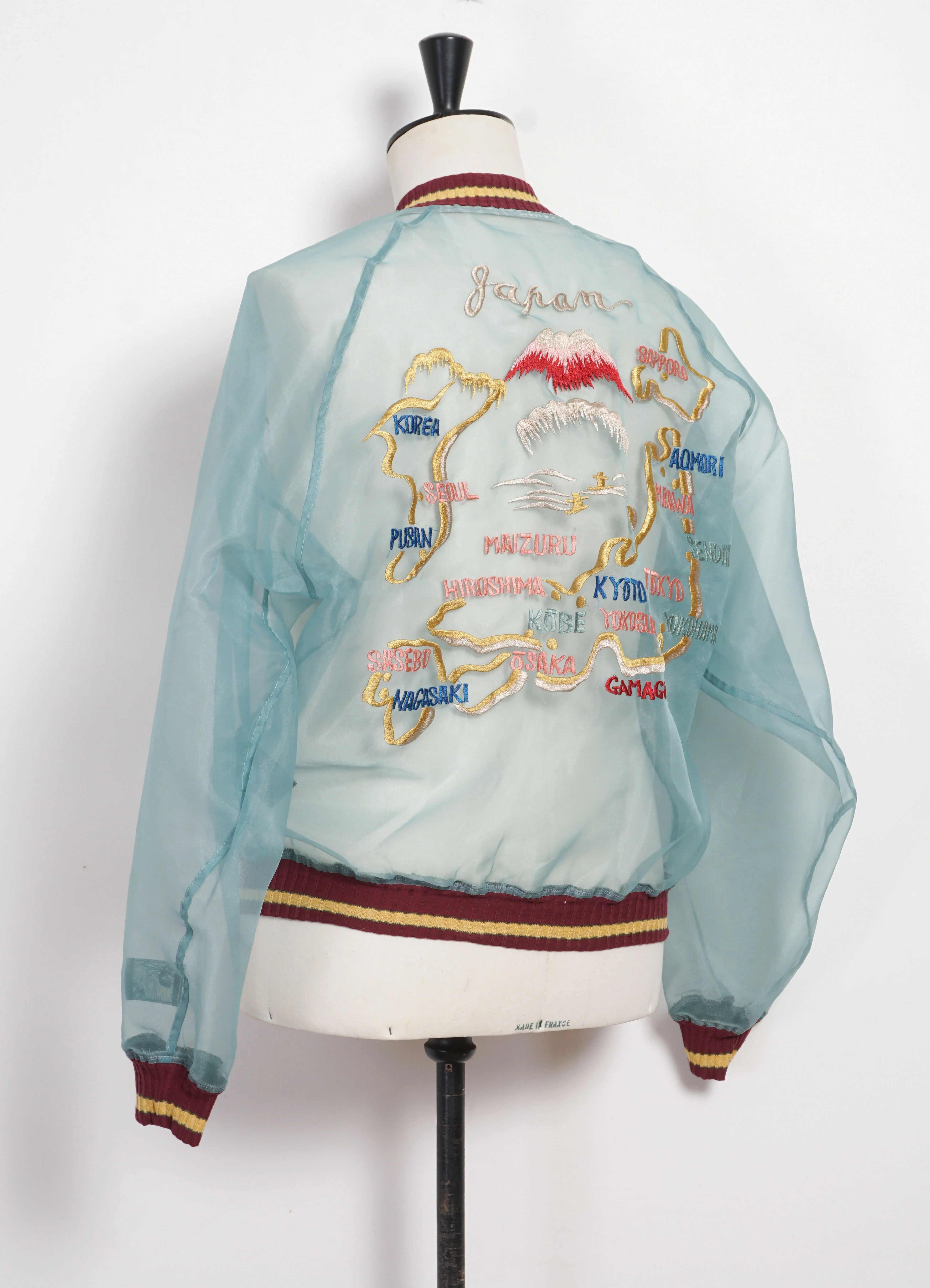 JAPAN | Sheer Pearl Souvenir Jacket | Moss Green - Image 6