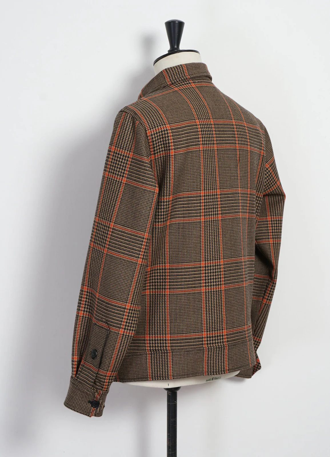 JARLE | Casual Zipper Jacket | Orange Glen Check - Image 6