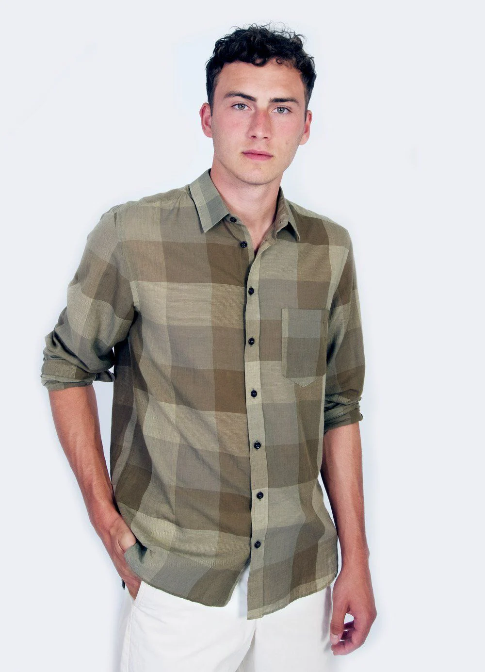 JESPER | Casual Chequered Shirt | Olivetree - Image 3