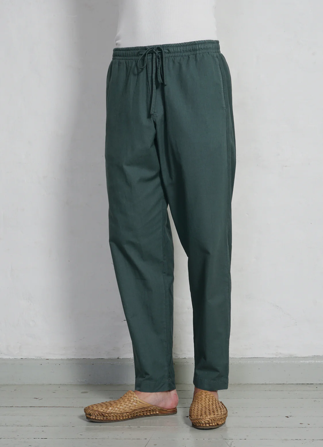 JIM | Casual Drawstring Trousers | Petrol - Image 3