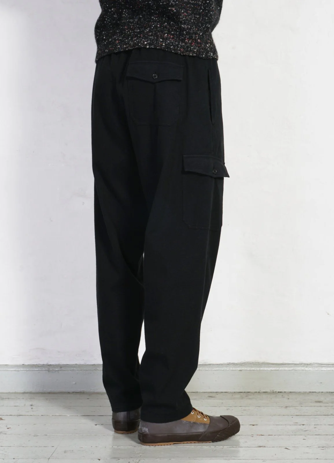 JIMMY | Casual Cargo Drawstring Pants | Black - Image 3